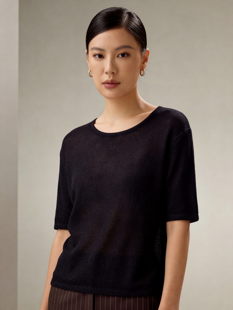 Slik Short Sleeve Knit Top