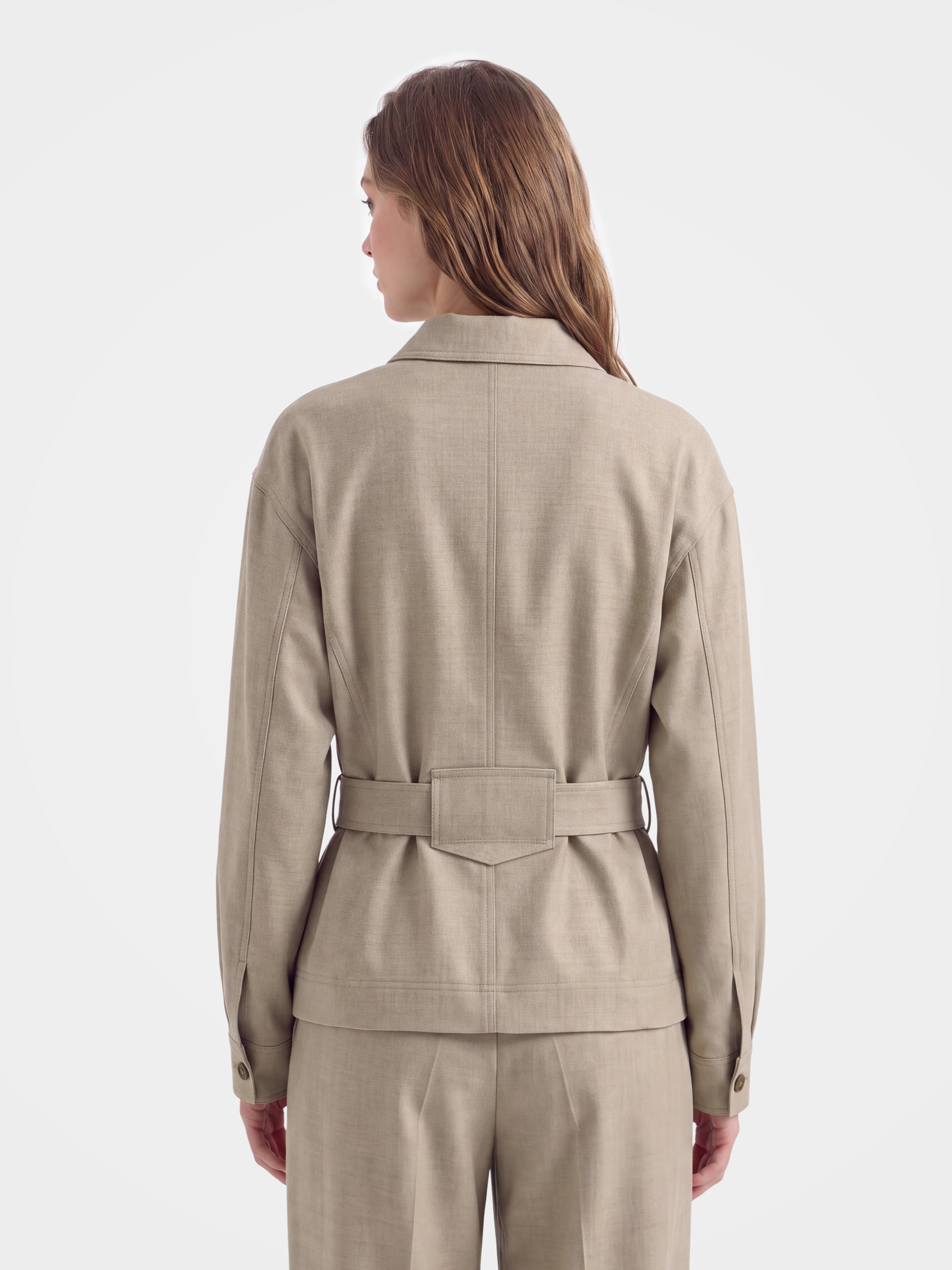 Wool Collared Warm Coat Elegant Jacket