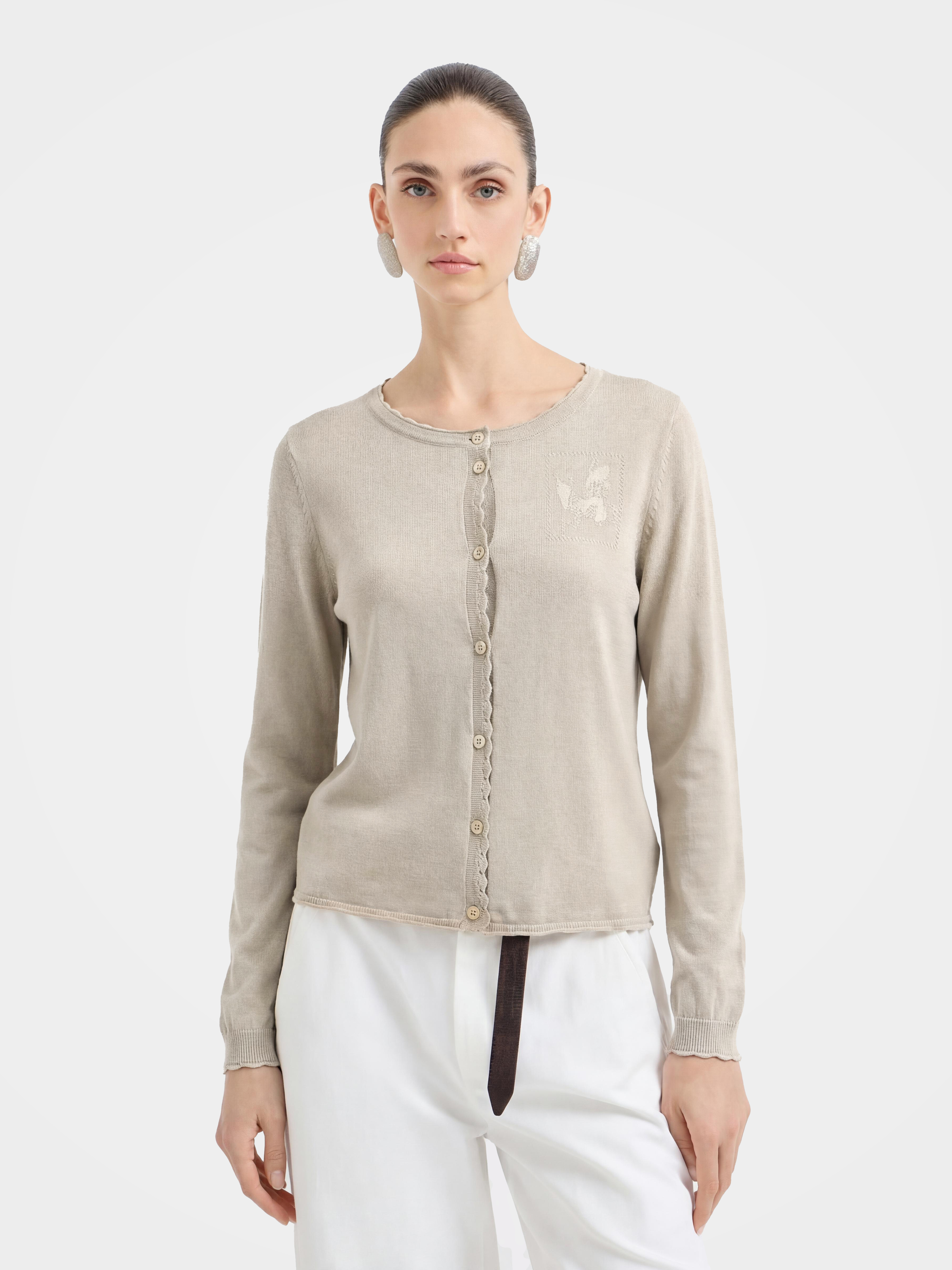 Minimalist Fine Gauge Long Sleeve Cardigan Top