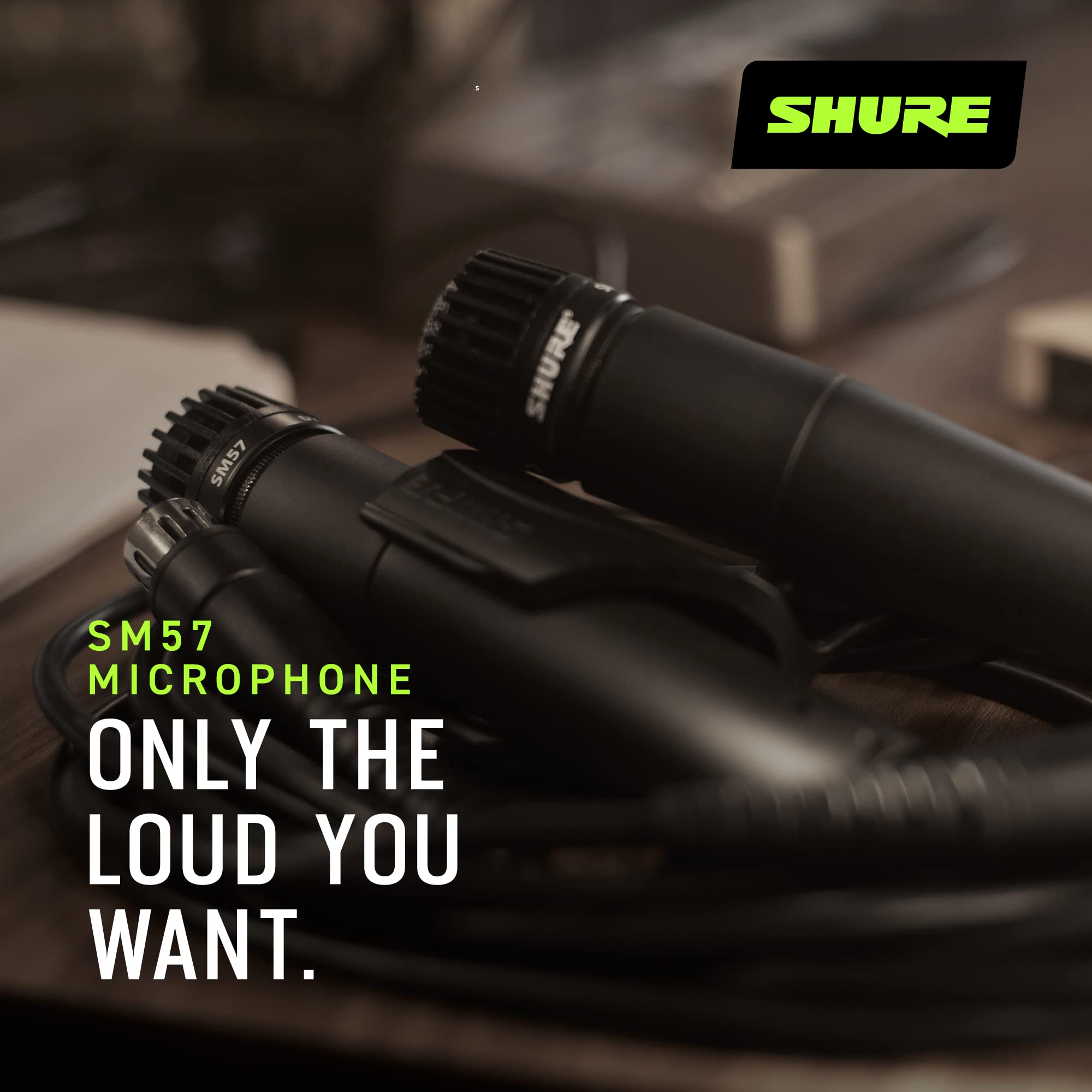 SHURE SM57 Dynamic Microphone - Wired Cardioid XLR Mic