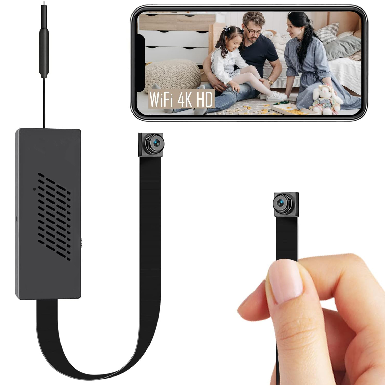 Mini WiFi Camera Module – HD Video Recording Device with Loop Recording, Motion Detection & Flexible Power Options
