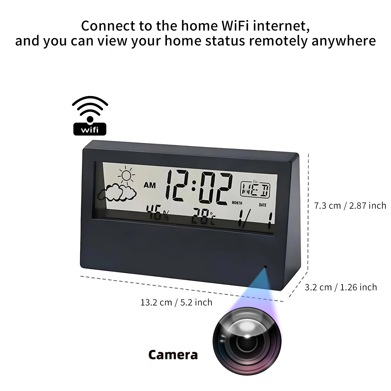 4K Ultra HD Hidden Camera with USB Outlet, Wi-Fi Connection, Motion Detection, and Remote Control