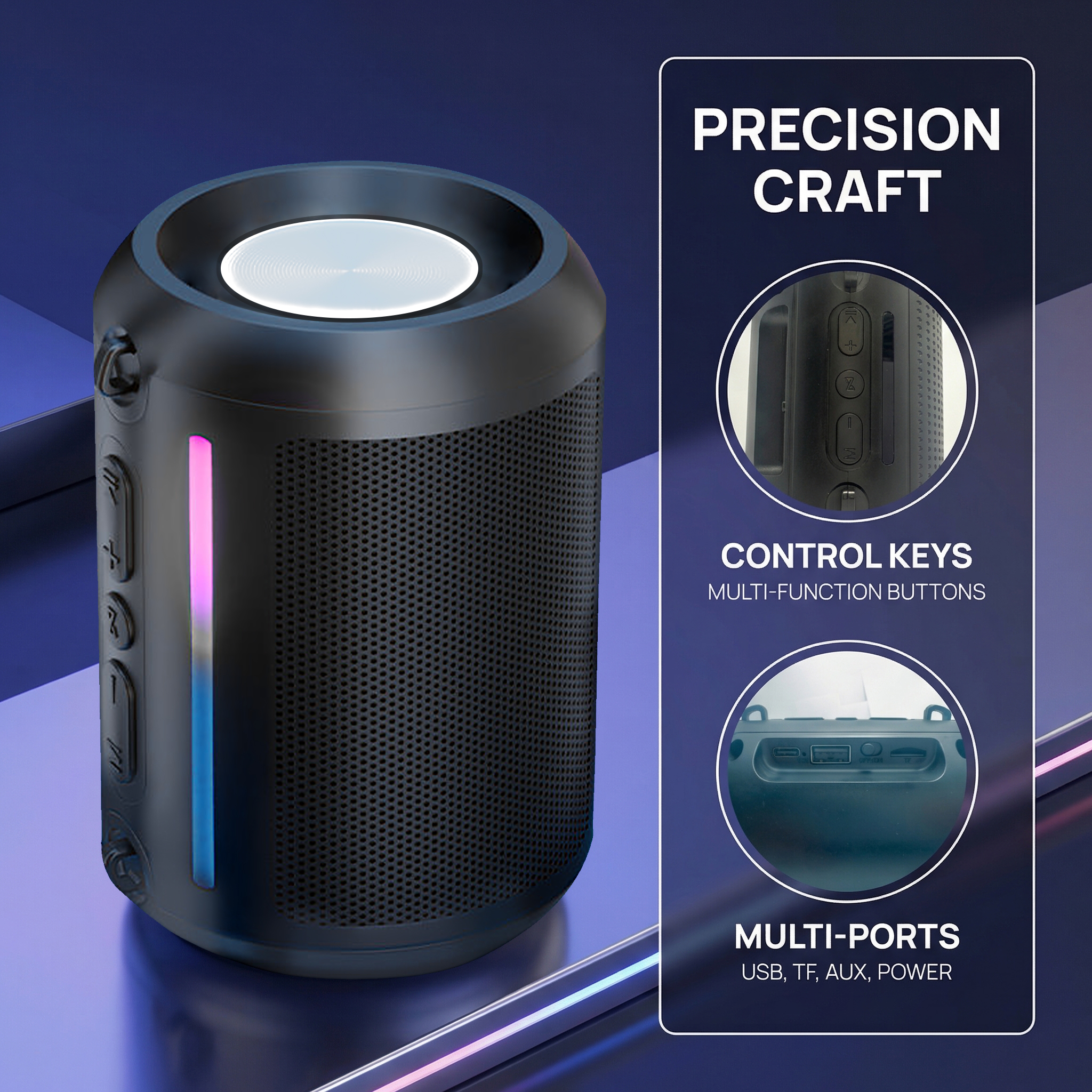 Smart Speaker Camera Device – Wireless HD 1080P Video Recorder with WiFi, Motion Detection & Loop Recording