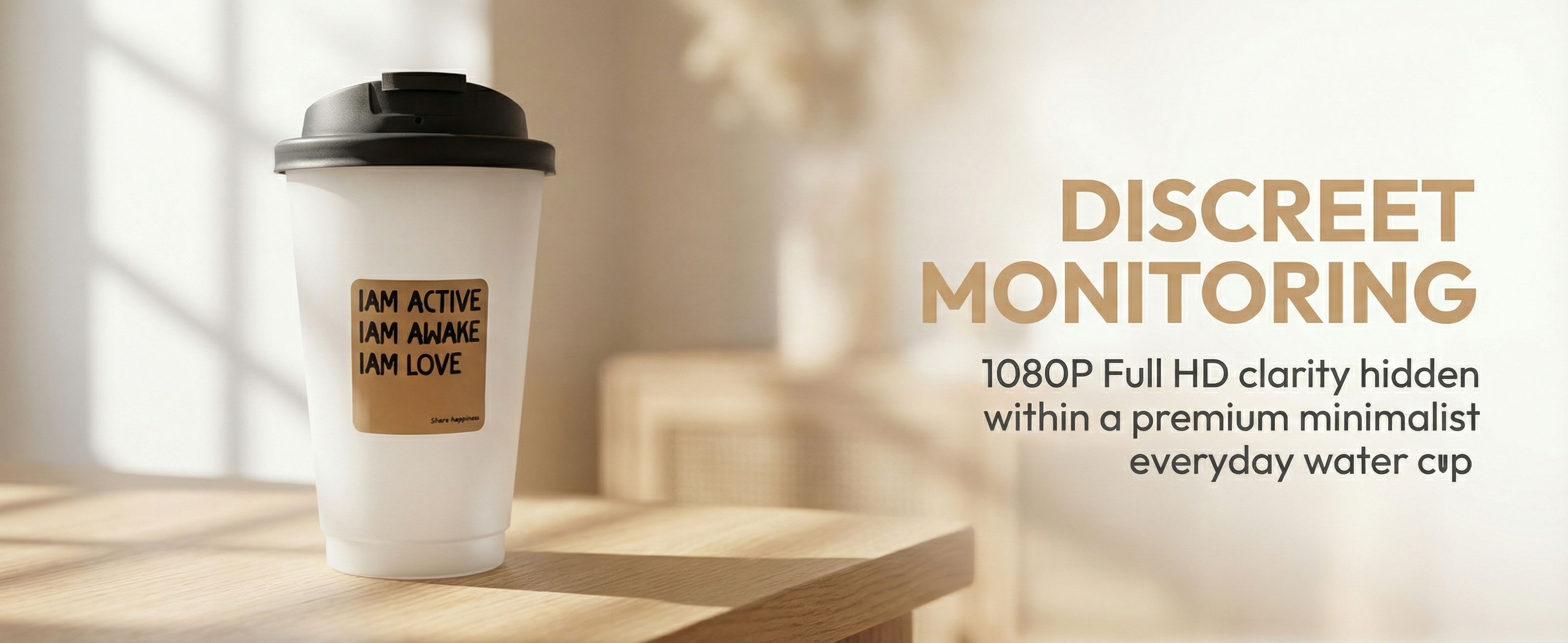 Smart Coffee Cup Camera – 1080P HD Wireless Recording with Long Battery Life & Motion Detection
