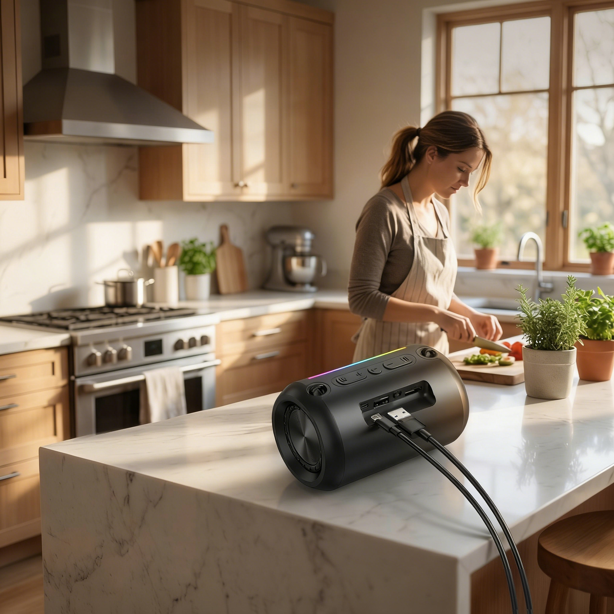 Smart Speaker Camera Device – Wireless HD 1080P Video Recorder with WiFi, Motion Detection & Loop Recording