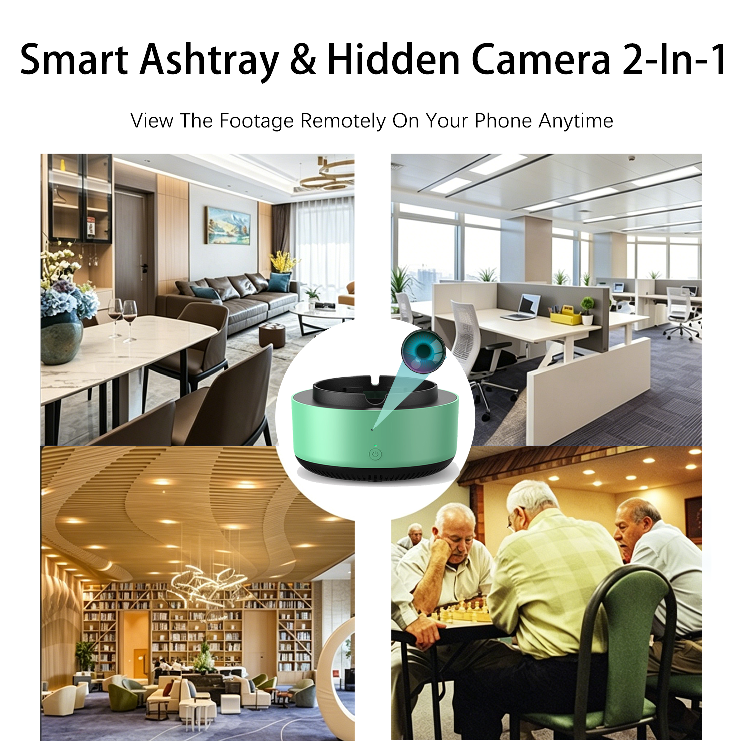 Ashtray Hidden Camera – Fast Smoke Removal, Fresh Drive, Covert Monitoring, Travel with Peace