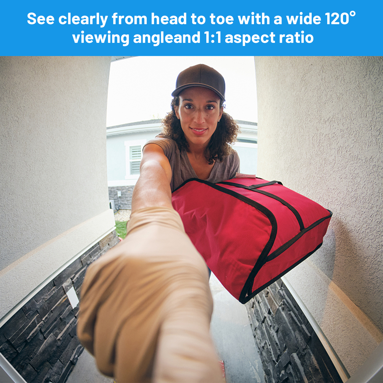 Wireless Smart Video Doorbell Camera with AI Human Detection, Two-Way Audio, PIR Motion Alert & Free Cloud Storage