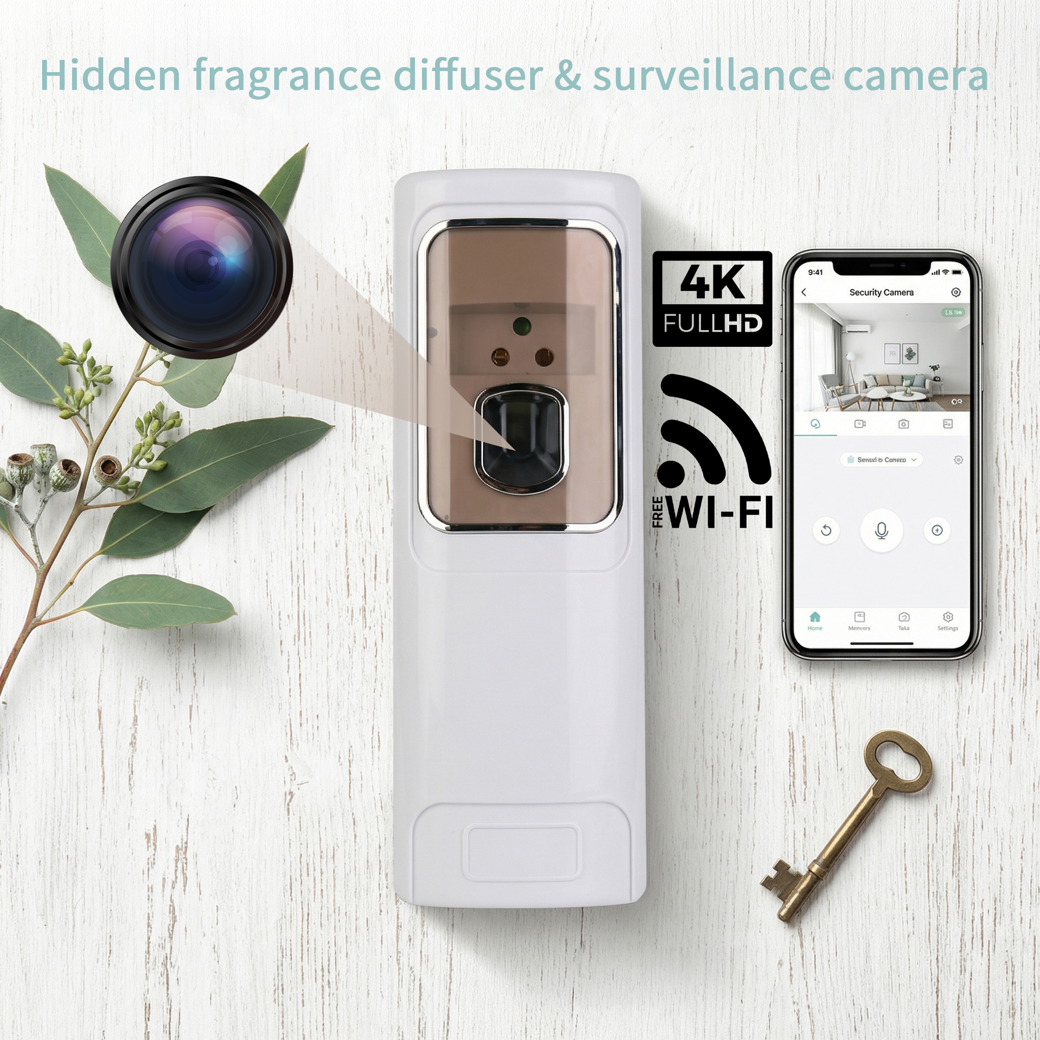 Auto Aroma Diffuser Hidden Camera | Smart Scent + Covert Security | Remote View | Timer Setting