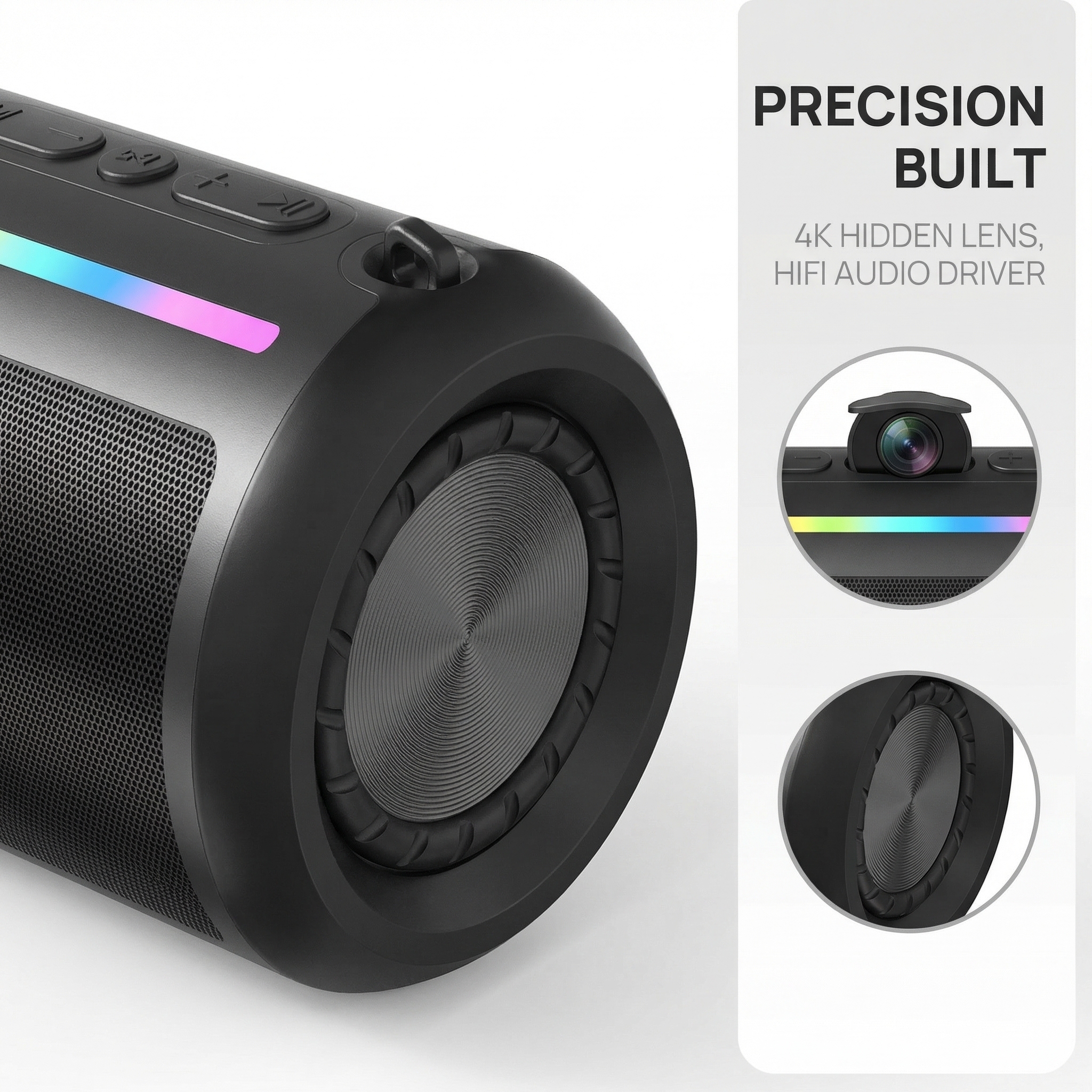 Smart Speaker Camera Device – Wireless HD 1080P Video Recorder with WiFi, Motion Detection & Loop Recording