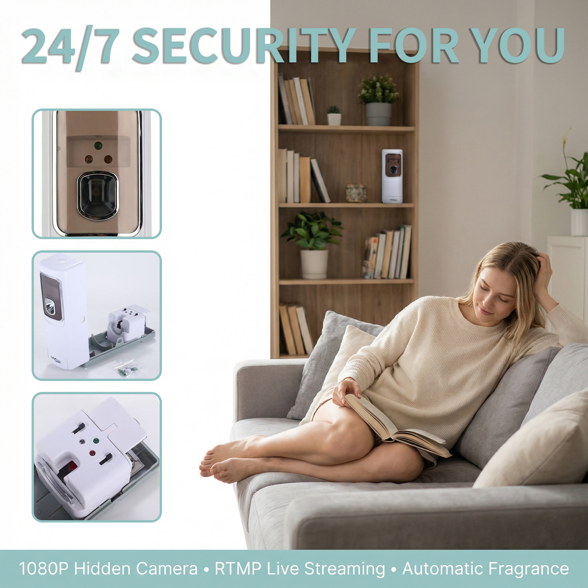 Auto Aroma Diffuser Hidden Camera | Smart Scent + Covert Security | Remote View | Timer Setting