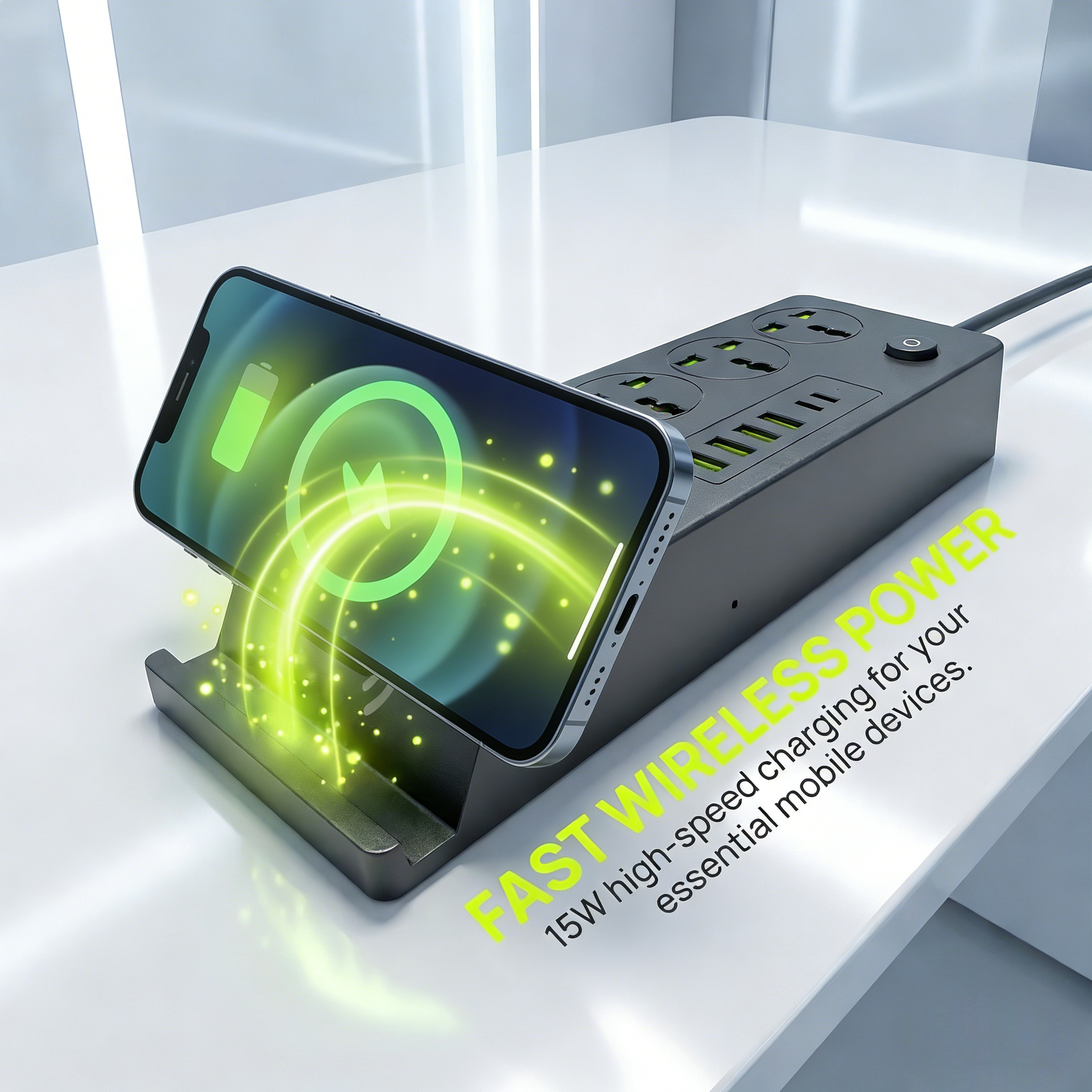 Smart Power Strip Camera Device – HD 1080P Wireless Video Recorder with WiFi, Motion Detection & Loop Recording