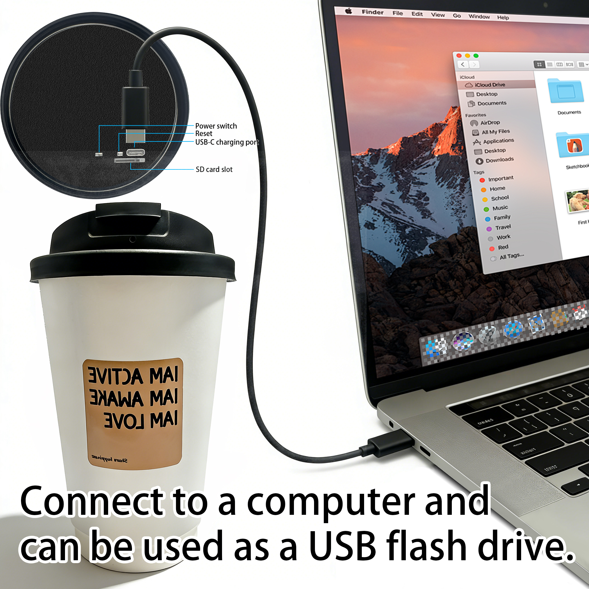 Smart Coffee Cup Camera – 1080P HD Wireless Recording with Long Battery Life & Motion Detection