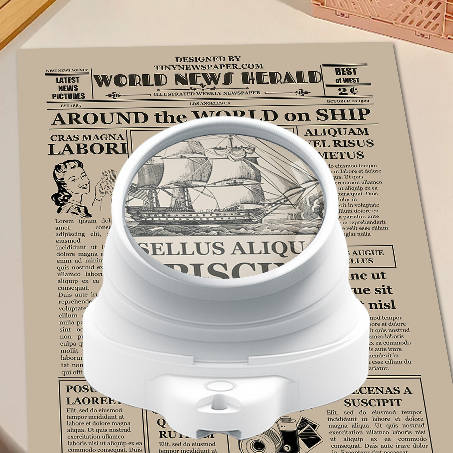 LED Magnifying Glass with Light – 3-Level Dimmable Reading Magnifier, Hands-Free Design for Seniors & Low Vision