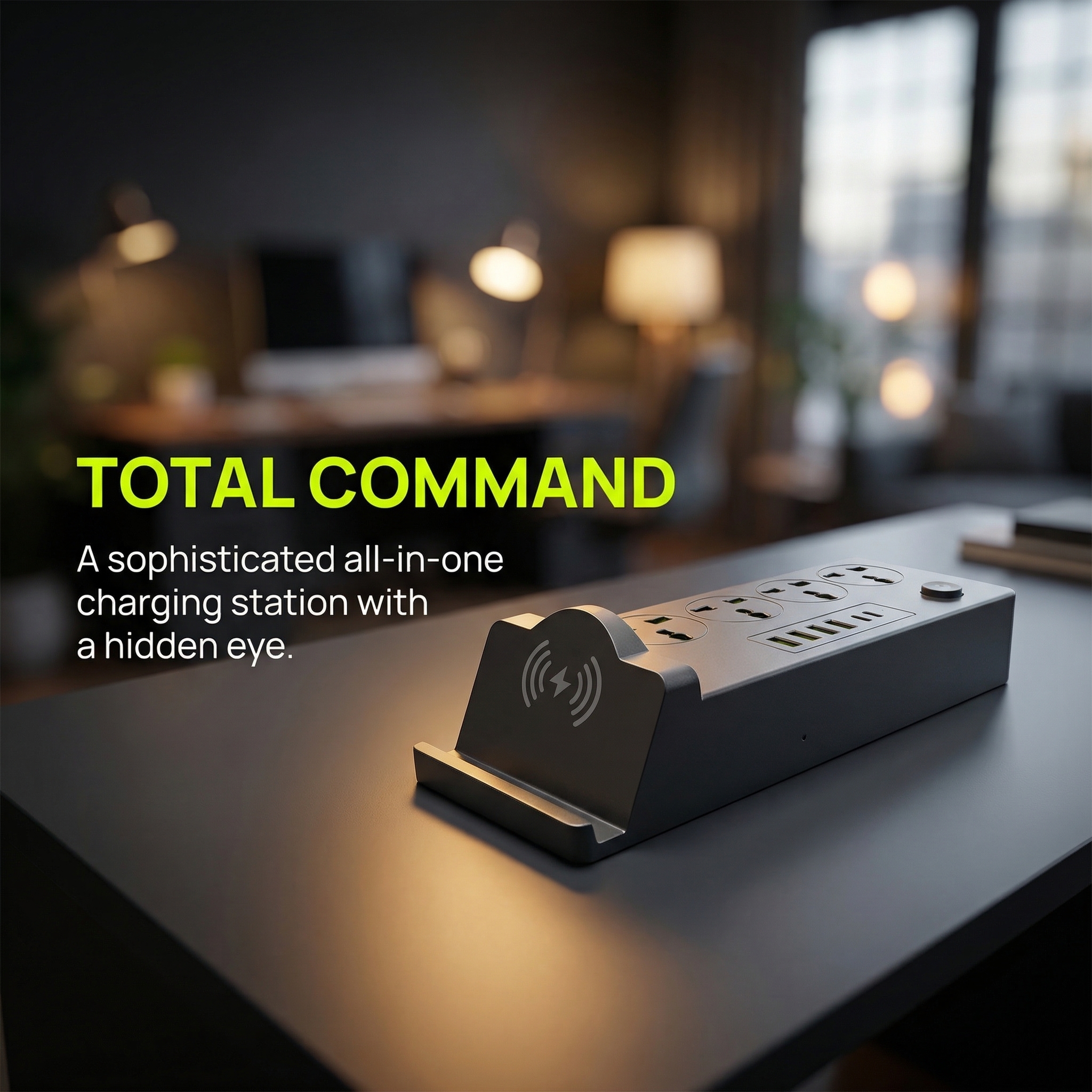 Smart Power Strip Camera Device – HD 1080P Wireless Video Recorder with WiFi, Motion Detection & Loop Recording