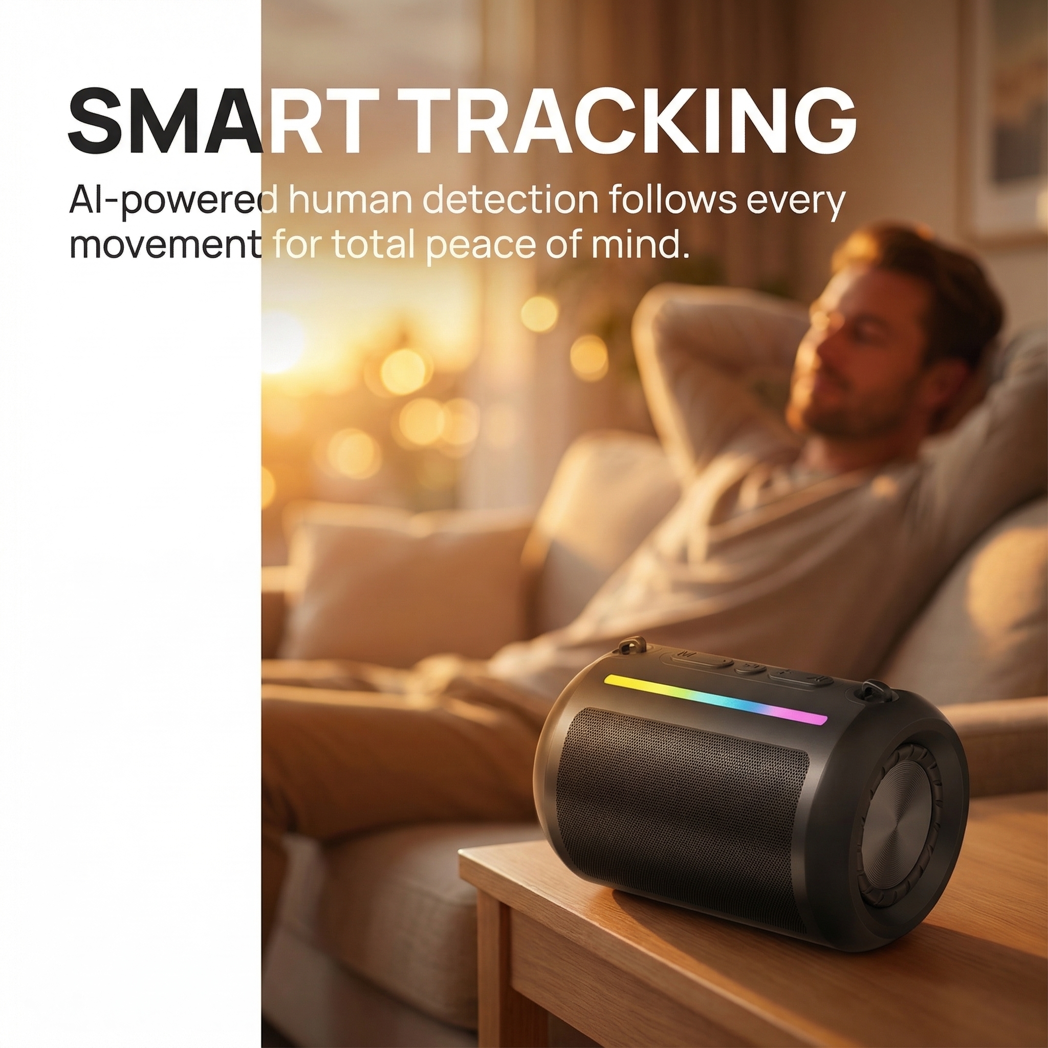 Smart Speaker Camera Device – Wireless HD 1080P Video Recorder with WiFi, Motion Detection & Loop Recording