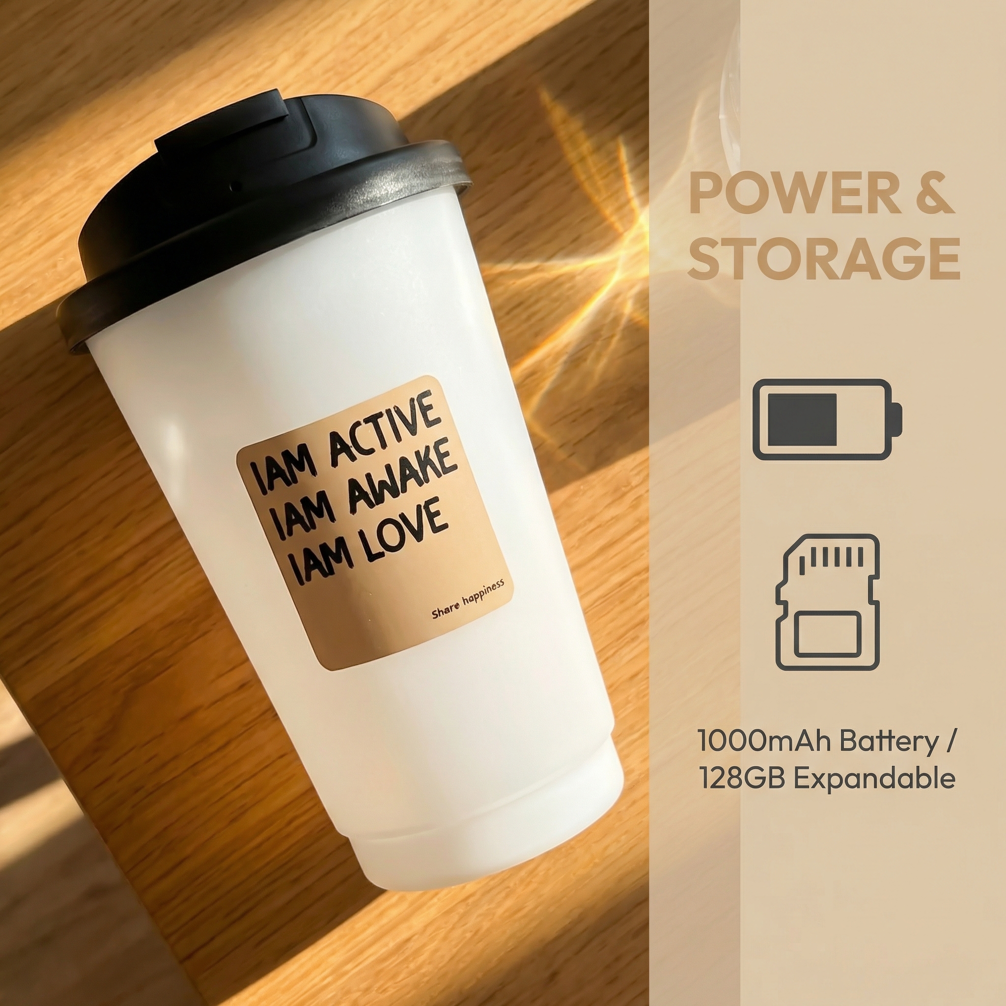 Smart Coffee Cup Camera – 1080P HD Wireless Recording with Long Battery Life & Motion Detection