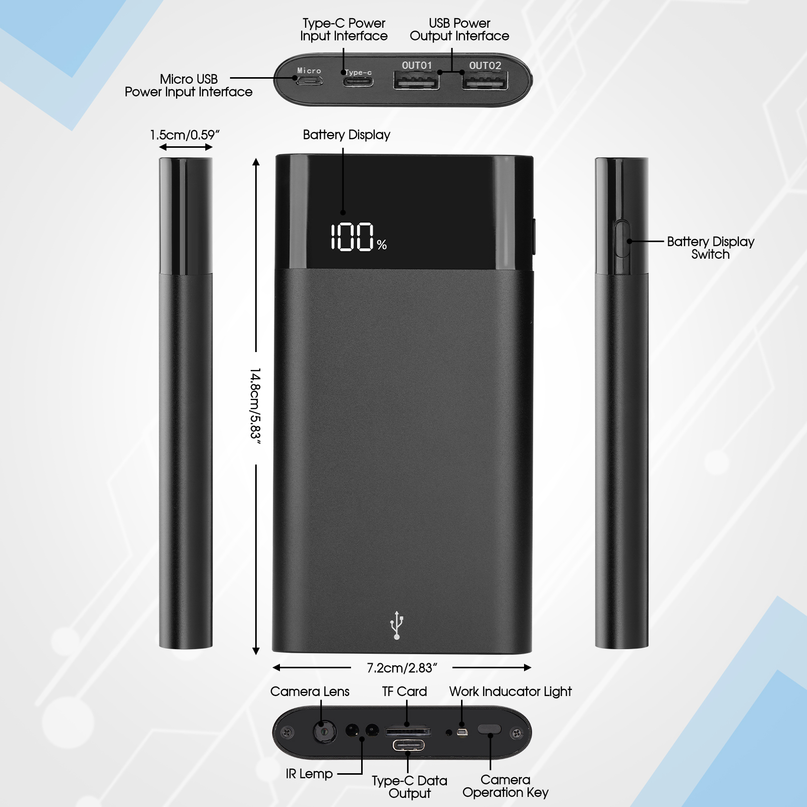 USB Power Bank Hidden Camera 4K HD Night Vision Surveillance Camera