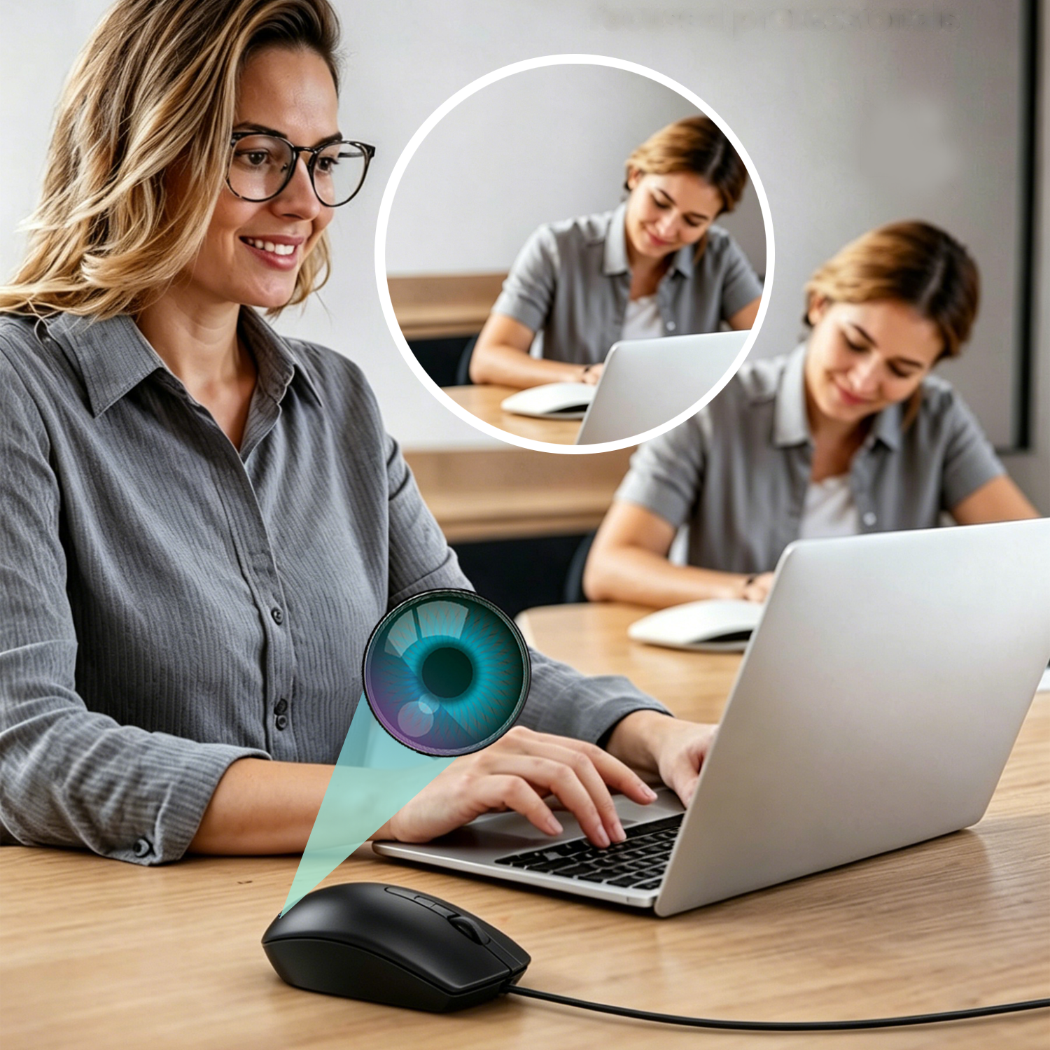 2-in-1 Surveillance Mouse – Hidden Camera with Loop Recording | Low-Key Design for Office, Home & Travel