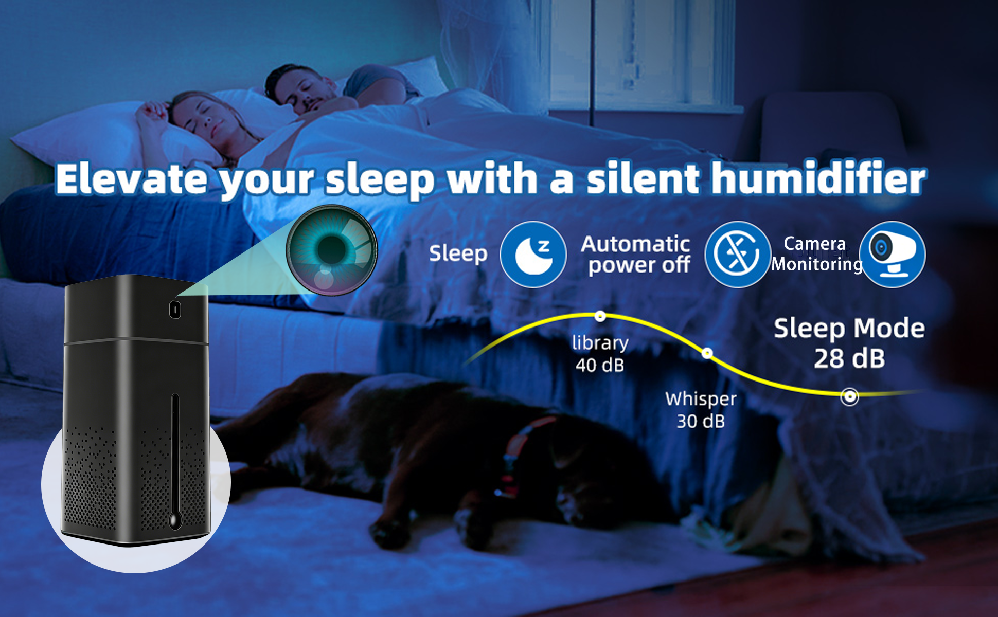2-in-1 Humidifier & Hidden Camera – Smart Home Monitor with Real-Time Remote View, Silent Operation, and Motion Alerts – Discreet Security Camera That Blends into Any Room