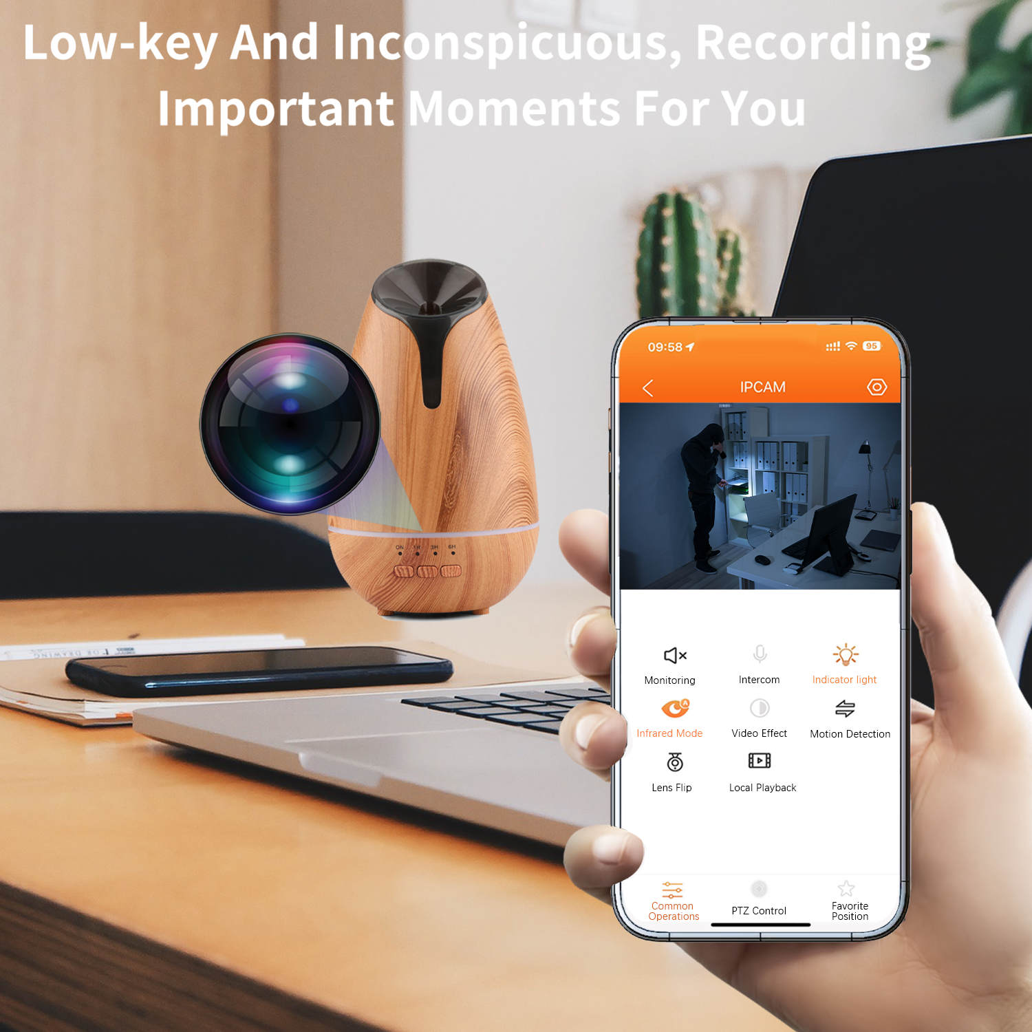 TimerAroma Cam – 1H/3H/6H Scent + 1080P Camera