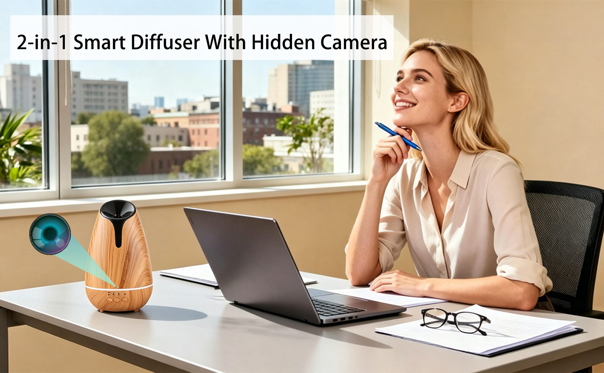 TimerAroma Cam – 1H/3H/6H Scent + 1080P Camera