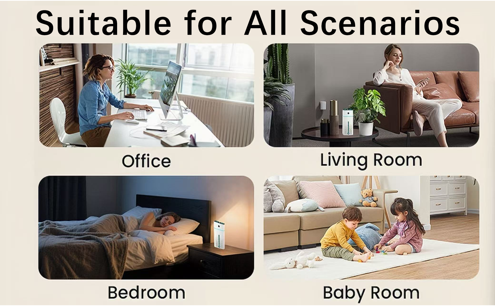 2-in-1 Smart Humidifier & Hidden Camera 1000ml High Capacity + 4K HD Recording Monitor Your Home While You Sleep