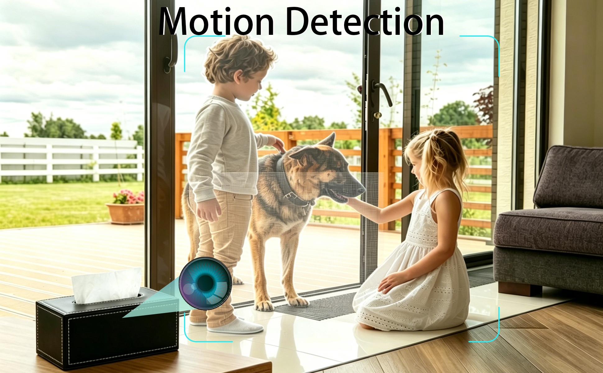 Tissue Box Hidden Cam – No Glow Lens, Watch Together, Smart Assistant