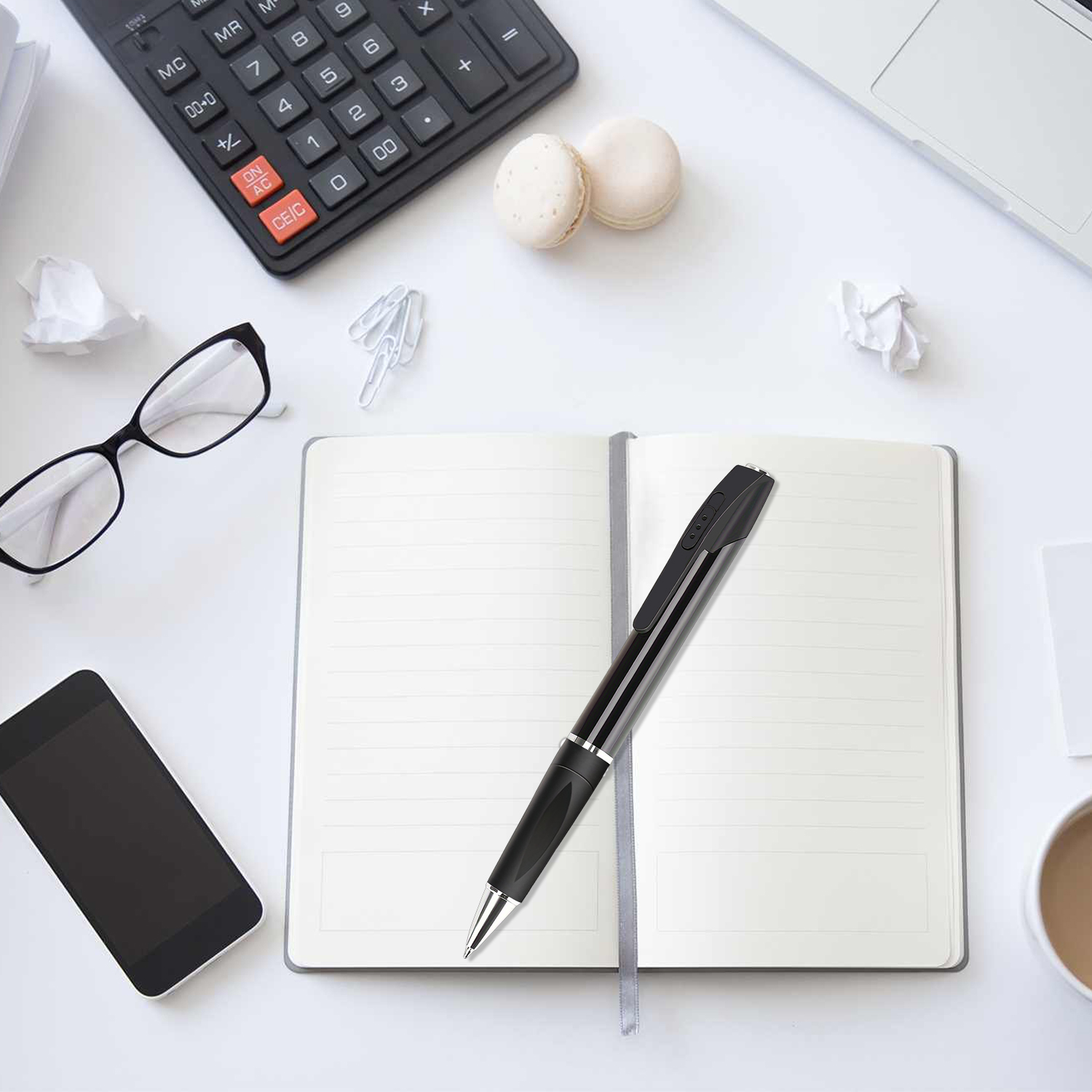 Mini 1080P Pen Camera with 32GB/64GB Storage, Portable Writing Pen Camera with USB-C Connection, Motion Recording, Rechargeable Battery for Indoor Recording