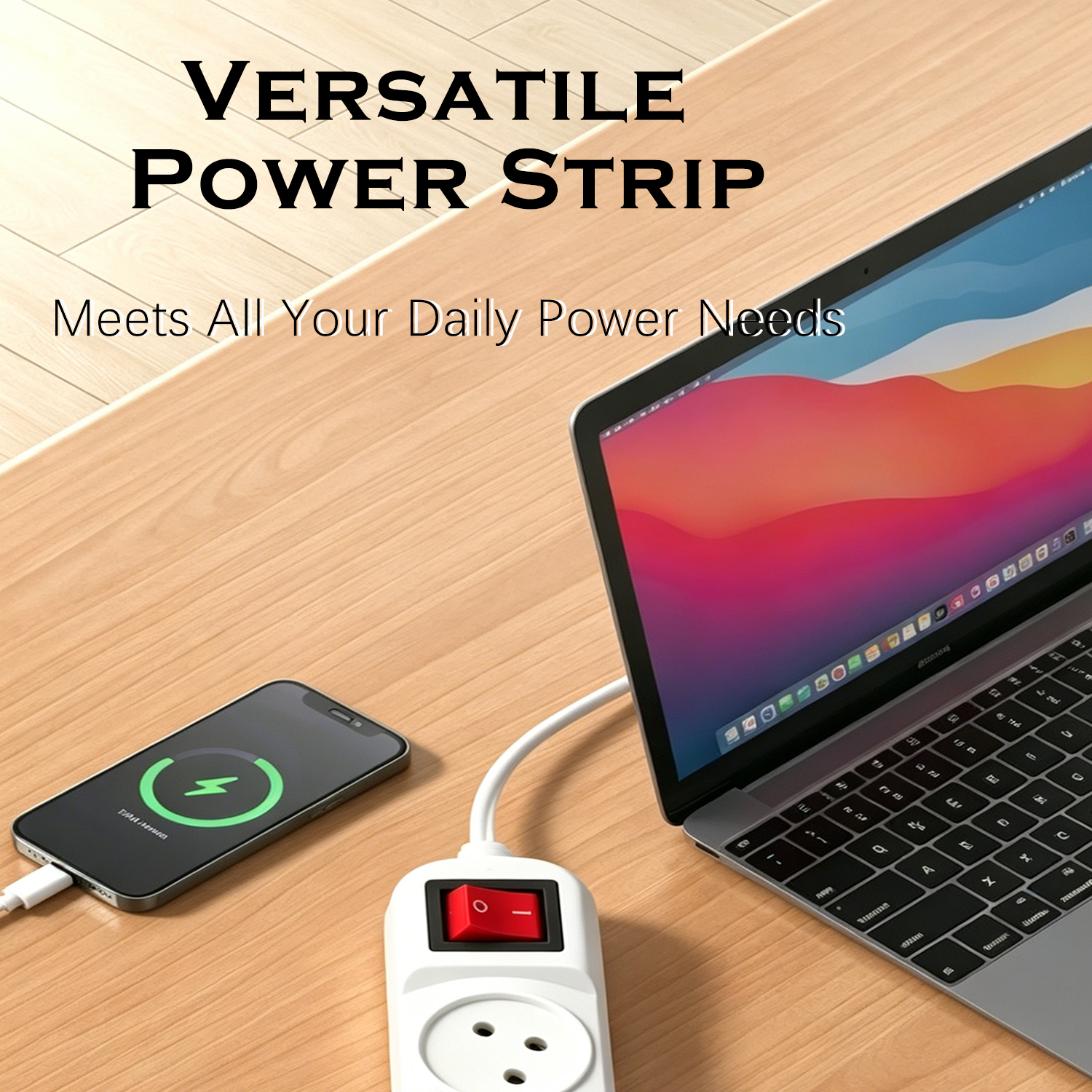 2-in-1 Power Strip Hidden Camera – Remote Viewing 24/7 | 4 Outlets for Home, Office & Travel