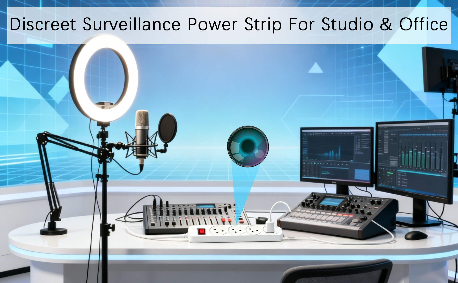 2-in-1 Power Strip Hidden Camera – Remote Viewing 24/7 | 4 Outlets for Home, Office & Travel