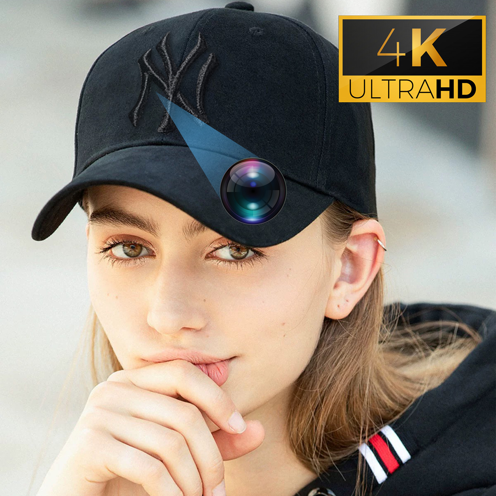 1080P HD Smart Camera Cap with Night Vision, WiFi App Control & Motion Detection