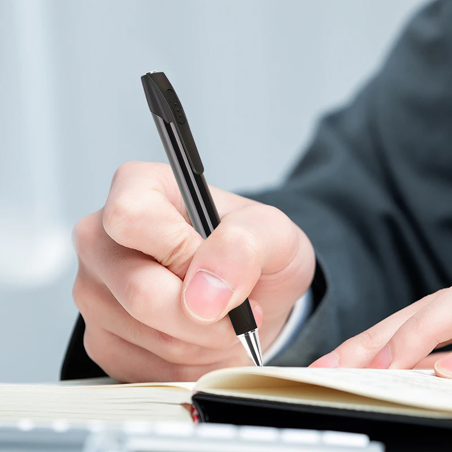 Mini 1080P Pen Camera with 32GB/64GB Storage, Portable Writing Pen Camera with USB-C Connection, Motion Recording, Rechargeable Battery for Indoor Recording