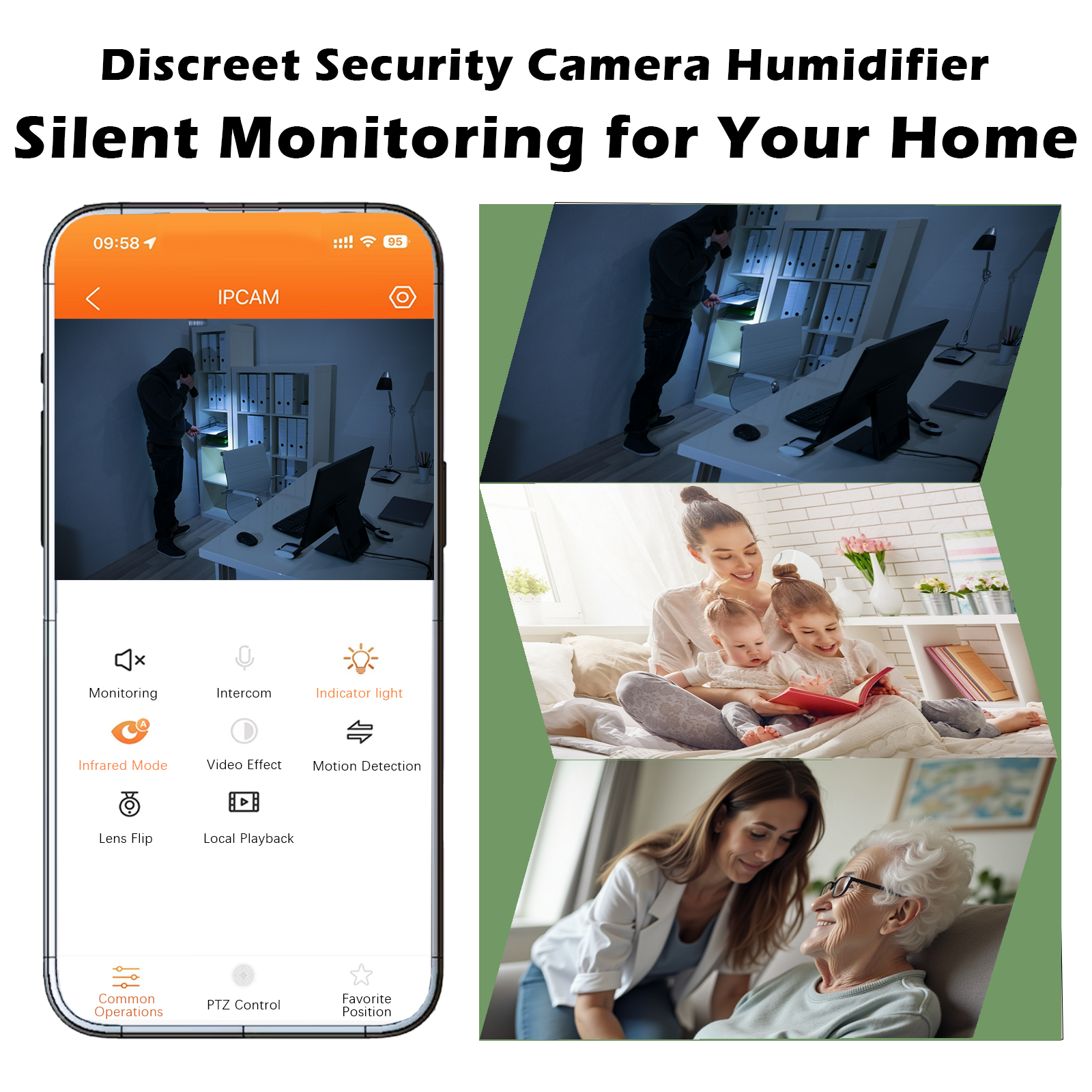 2-in-1 Humidifier & Hidden Camera – Smart Home Monitor with Real-Time Remote View, Silent Operation, and Motion Alerts – Discreet Security Camera That Blends into Any Room