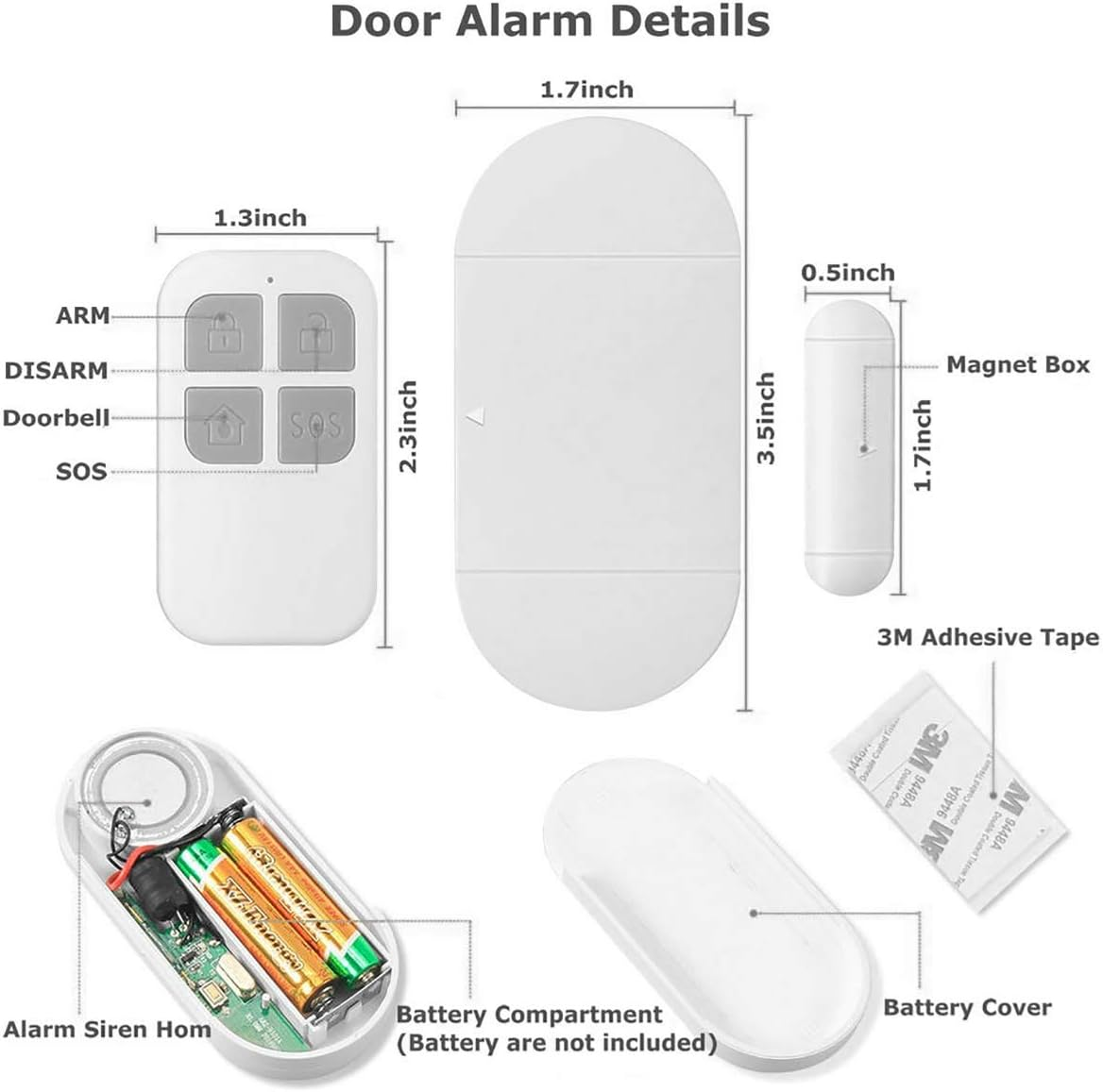 Remote Control Door Magnetic Alarm with SOS Feature