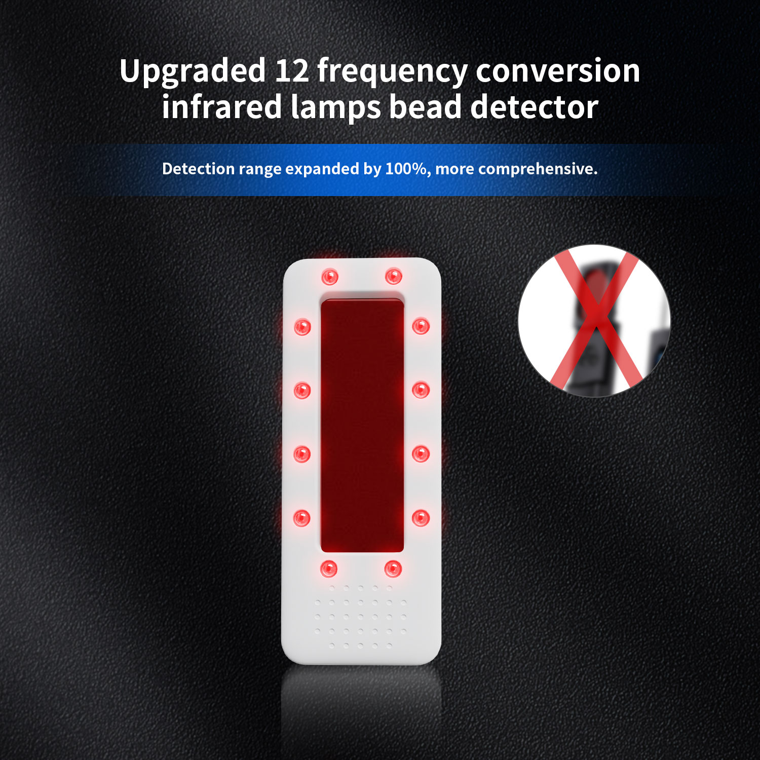 Portable Hidden Camera Detector Pen with Large Viewing Window, Multi-Mode Scanning, Long-Range Signal Detection and Infrared Lens Finder for Privacy Protection