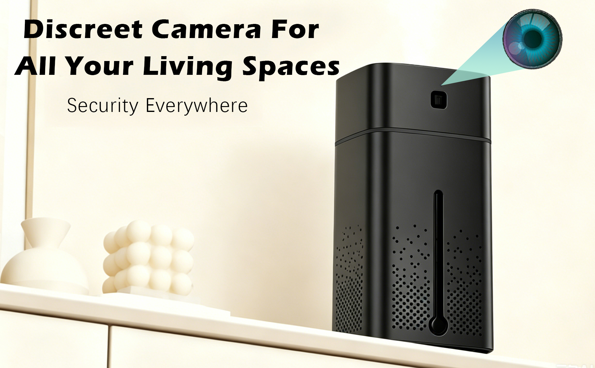 2-in-1 Humidifier & Hidden Camera – Smart Home Monitor with Real-Time Remote View, Silent Operation, and Motion Alerts – Discreet Security Camera That Blends into Any Room