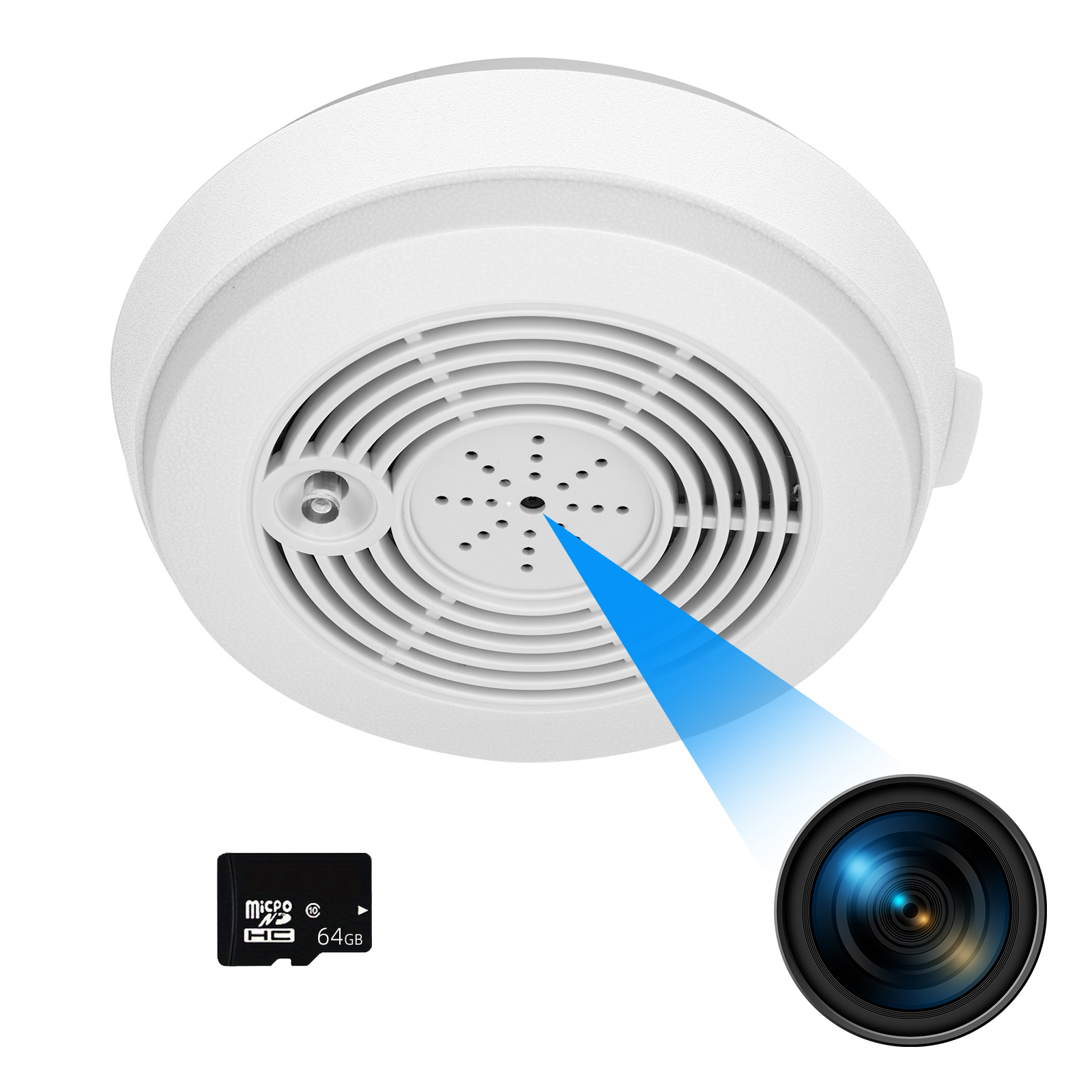 WiFi Ceiling Mount Indoor Security Camera with Motion Alerts