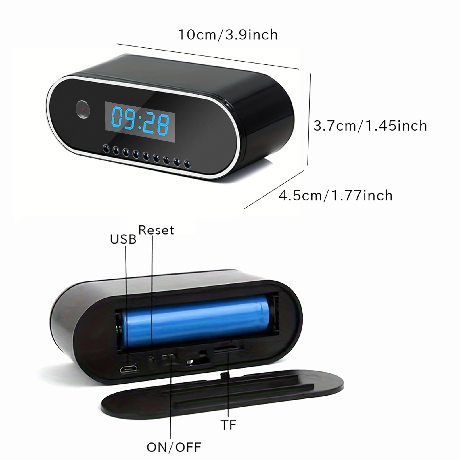 1080P WiFi Mini Security Camera with Motion Detection, Infrared Night Vision, Remote App Monitoring, TF Card Recording and 24/7 Home Protection