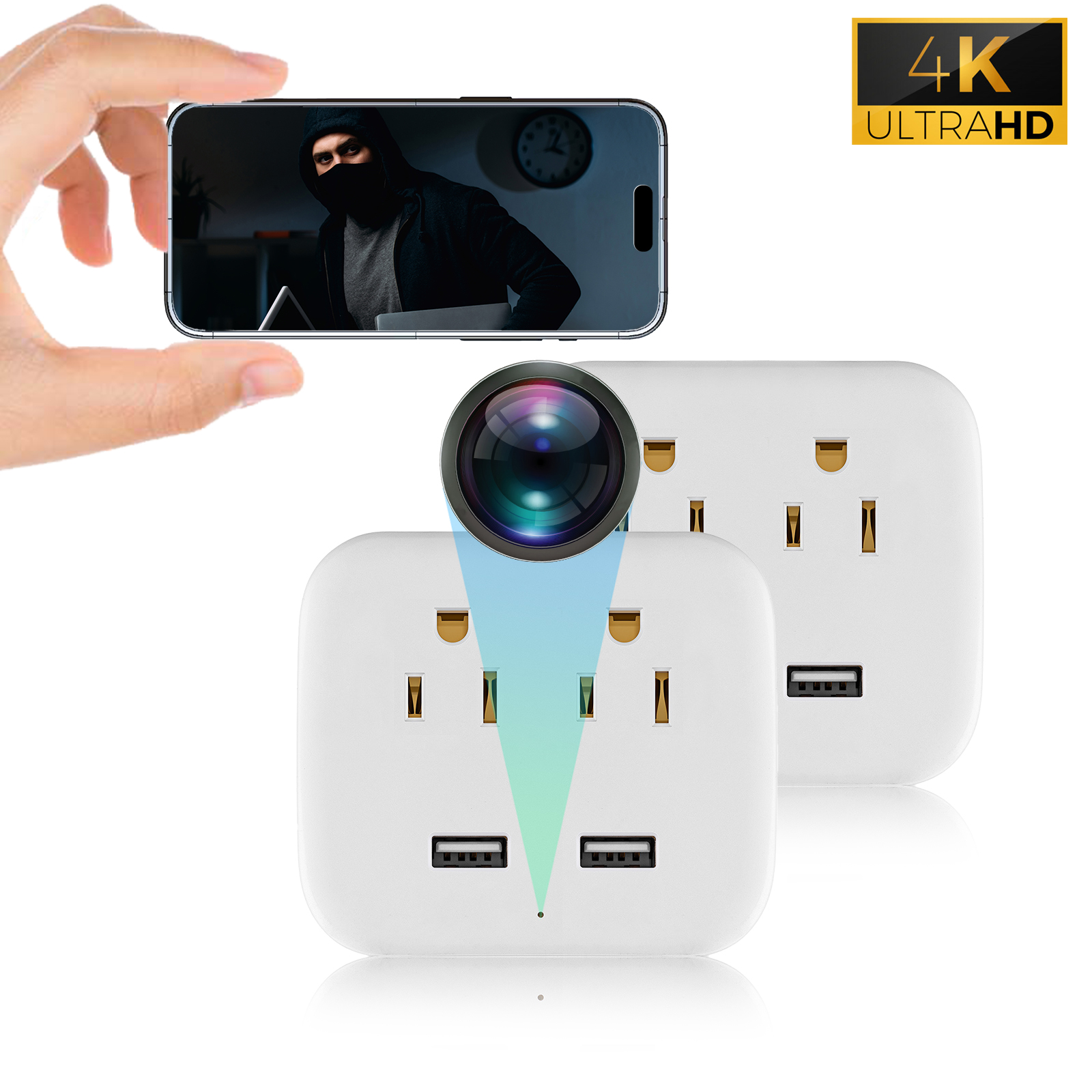 4K Wall Outlet Security Camera