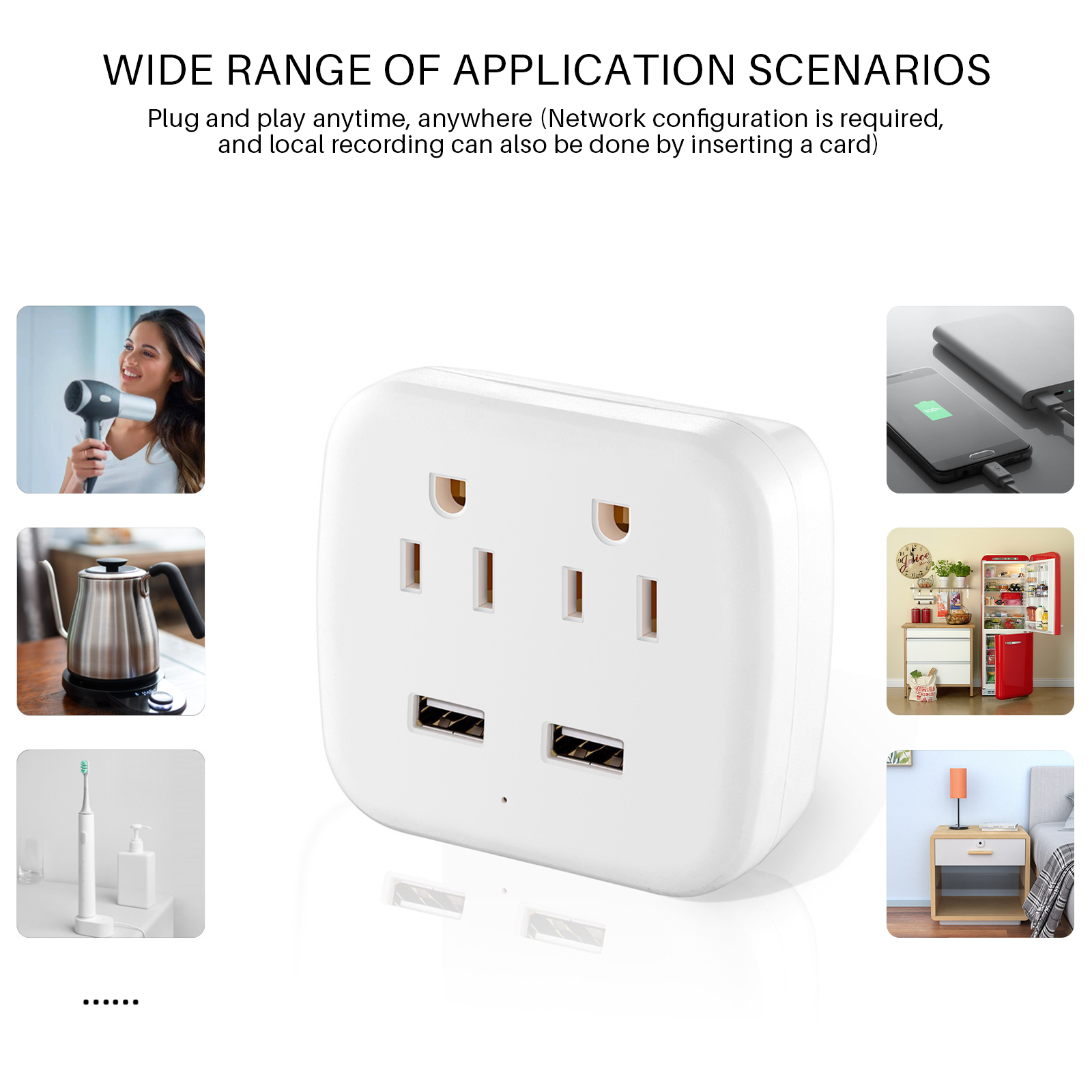 4K Wall Outlet Security Camera