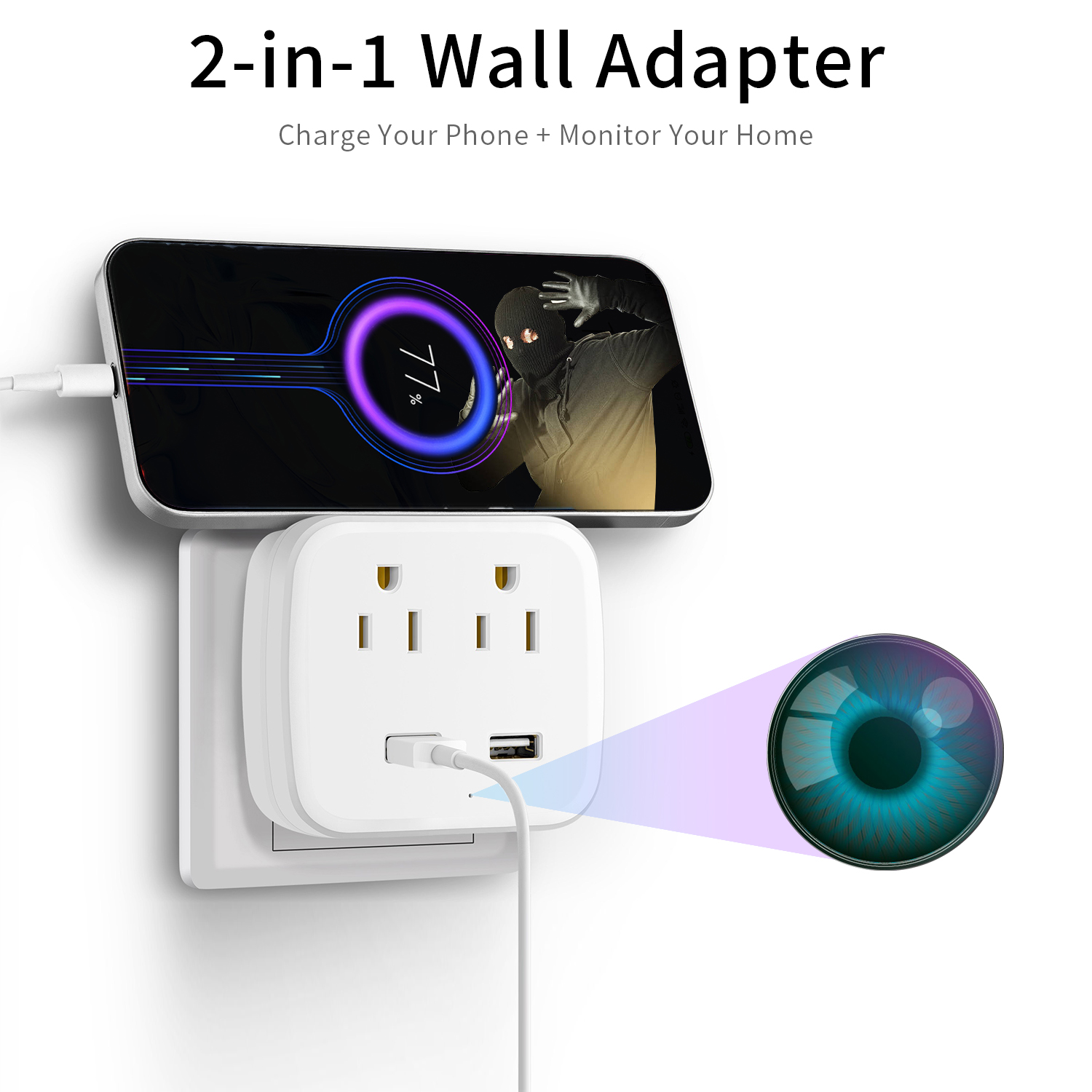 4K Wall Outlet Security Camera