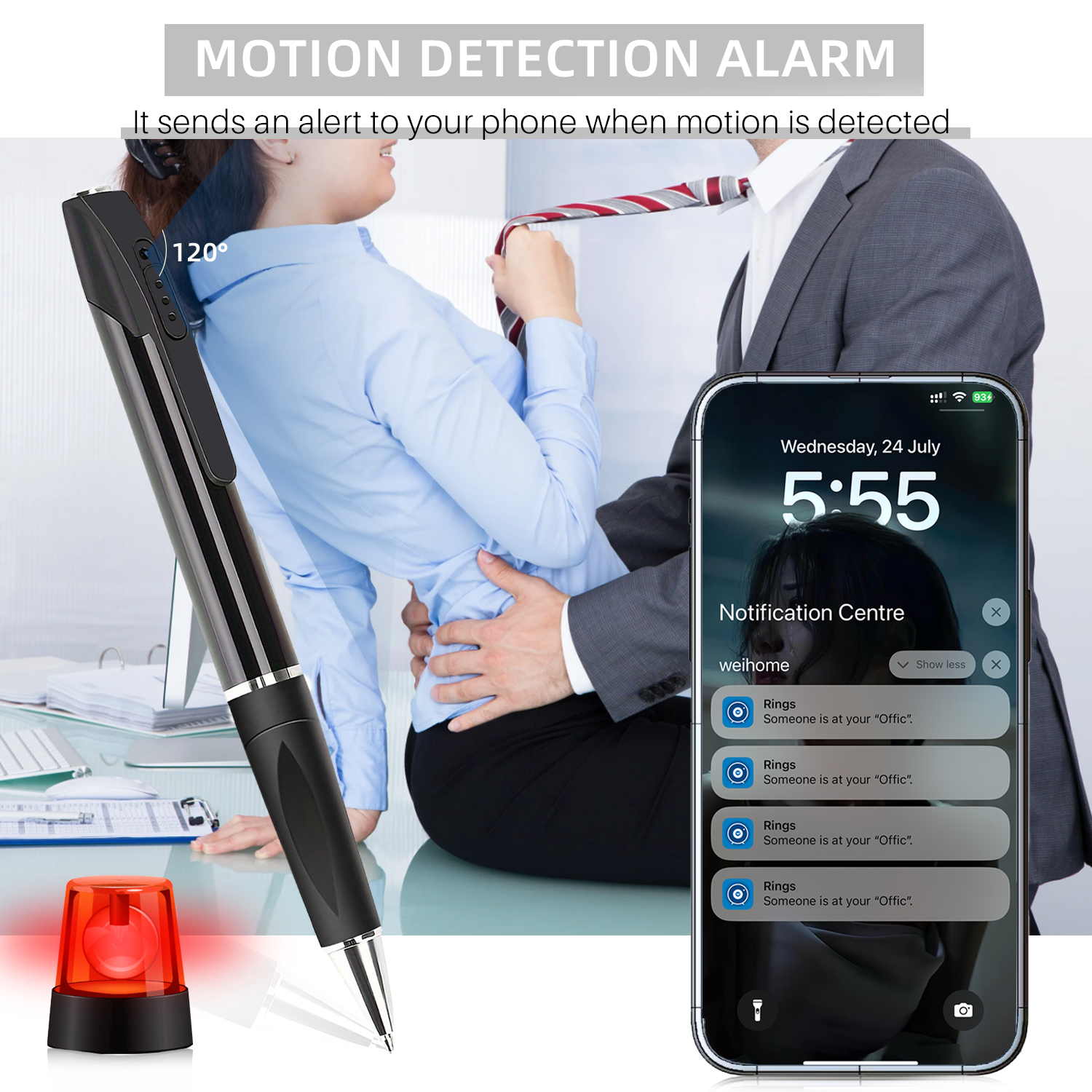 1080P Full HD WiFi Pen Camera - Hidden Surveillance for Home & Office Security