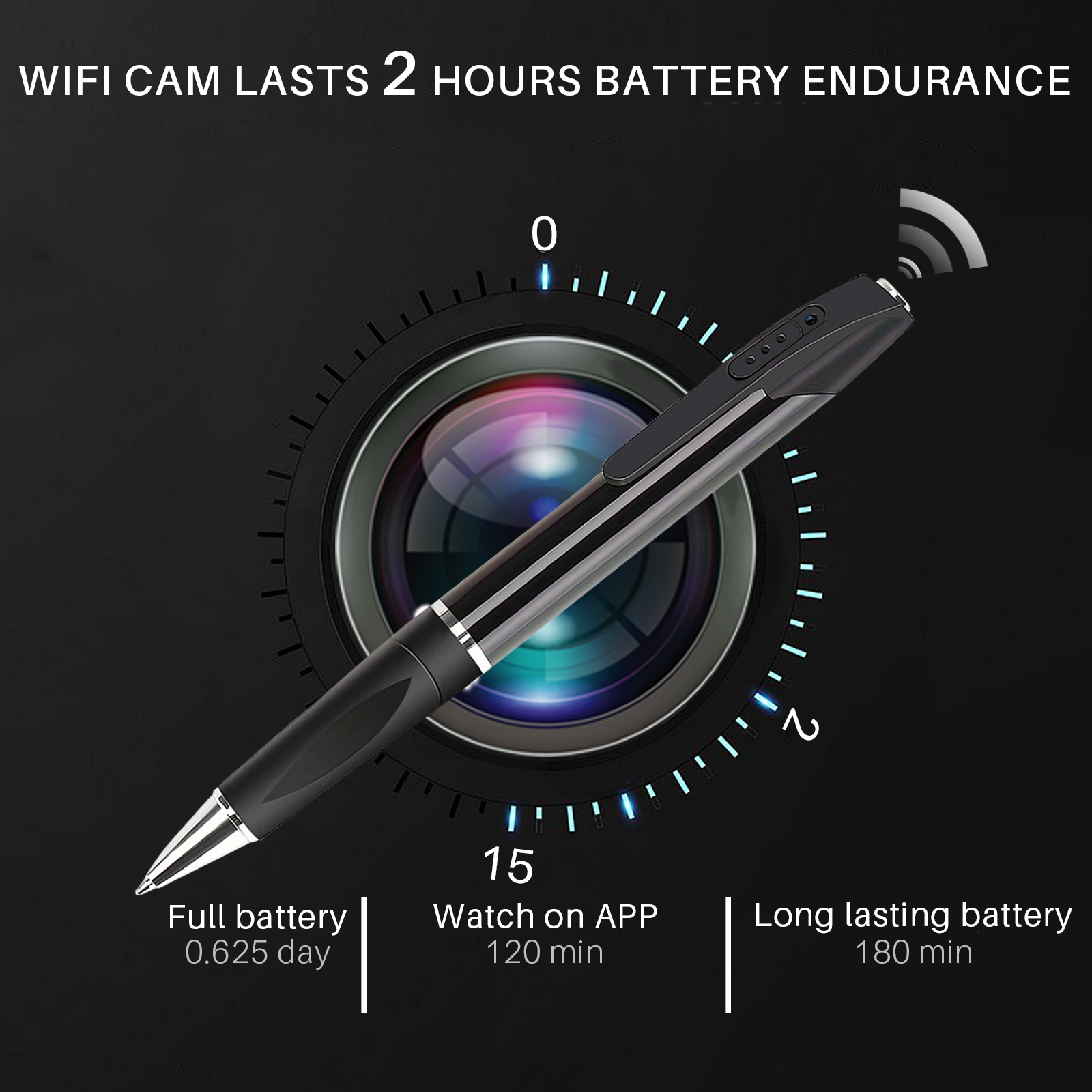 1080P Full HD WiFi Pen Camera - Hidden Surveillance for Home & Office Security