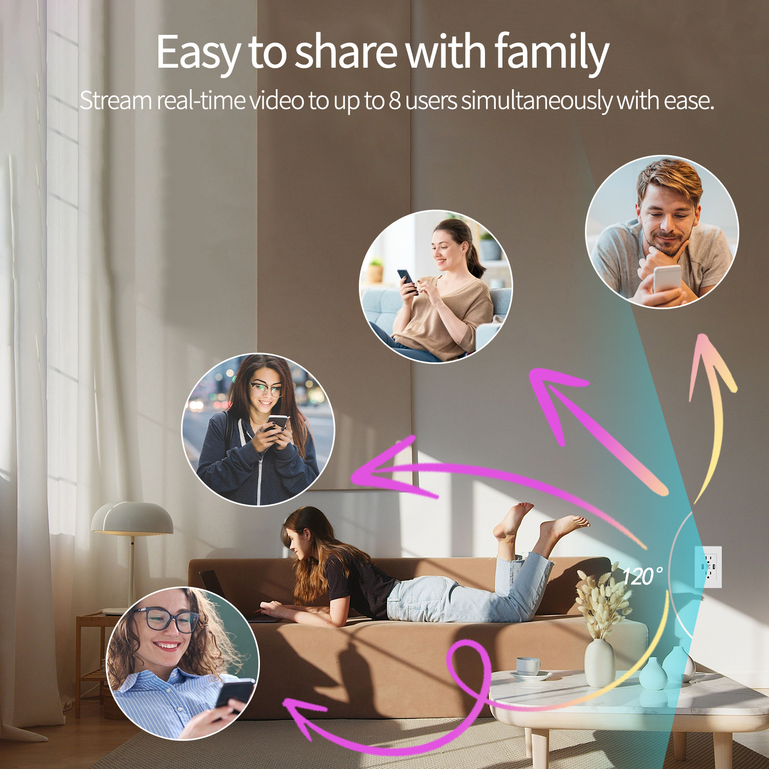 Smart Wall Outlet with 120° Hidden Camera and Dual USB Ports, Built-in Spy Camera Charger Socket for Home Security