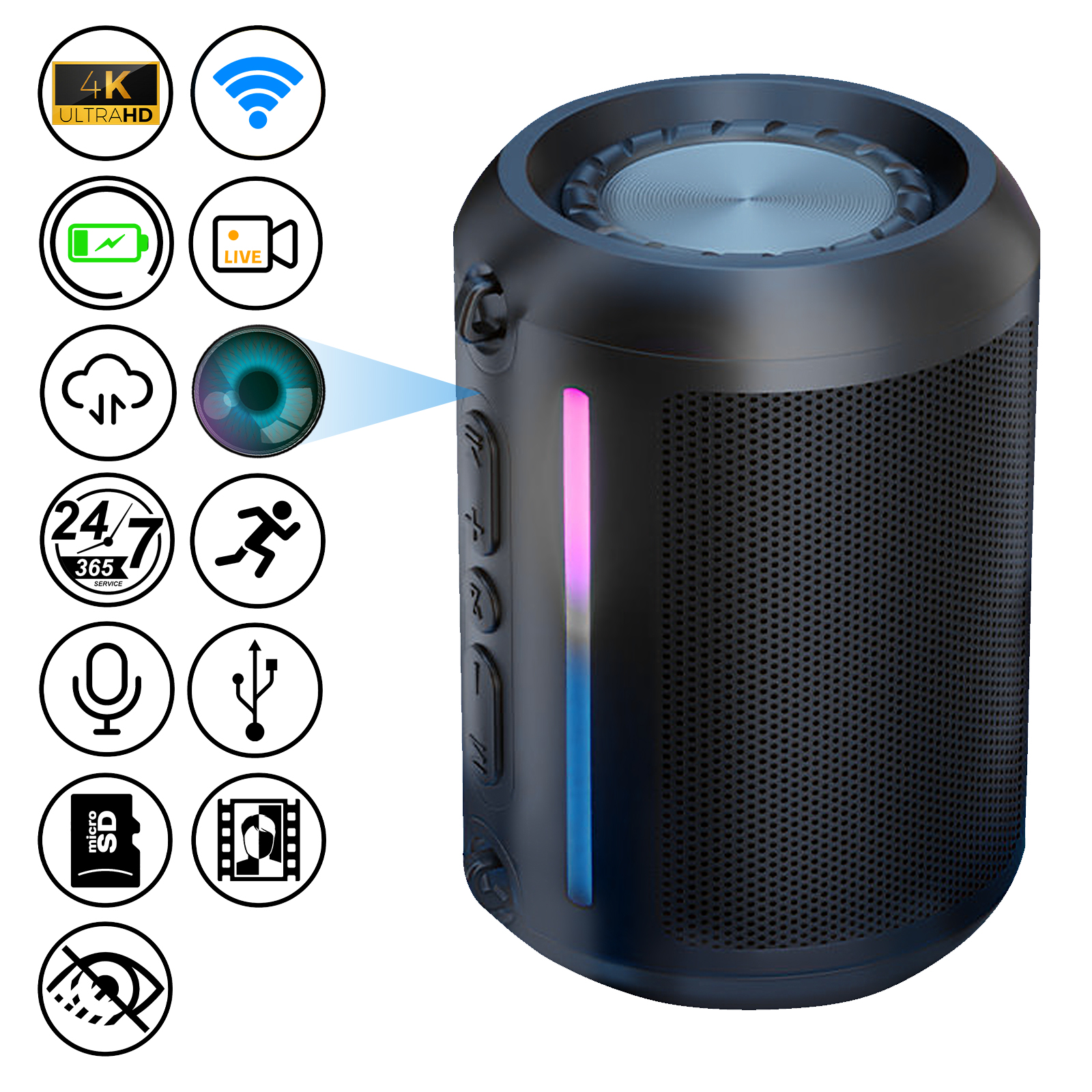 Wireless Smart Video Doorbell Camera with AI Human Detection, Two-Way Audio, PIR Motion Alert & Free Cloud Storage