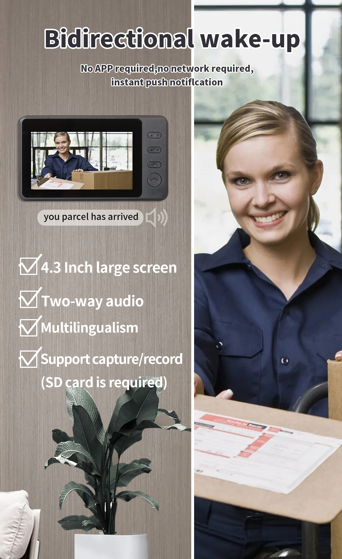 M2 Wireless Monitoring Video Doorbell