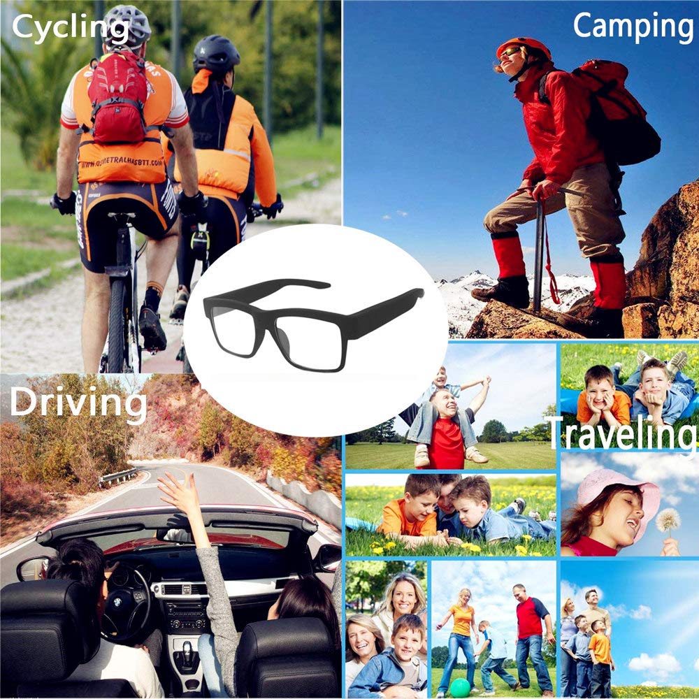 HD Smart Camera Glasses with Motion Detection, Hands-Free Recording & 32GB SD Card Support