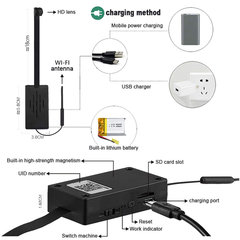 4K WiFi Security Camera with Motion Detection & Remote Alerts, Wireless Indoor Camera with App Control, Easy Installation, Supports 4K/2K/1080P Remote Viewing for iOS & Android