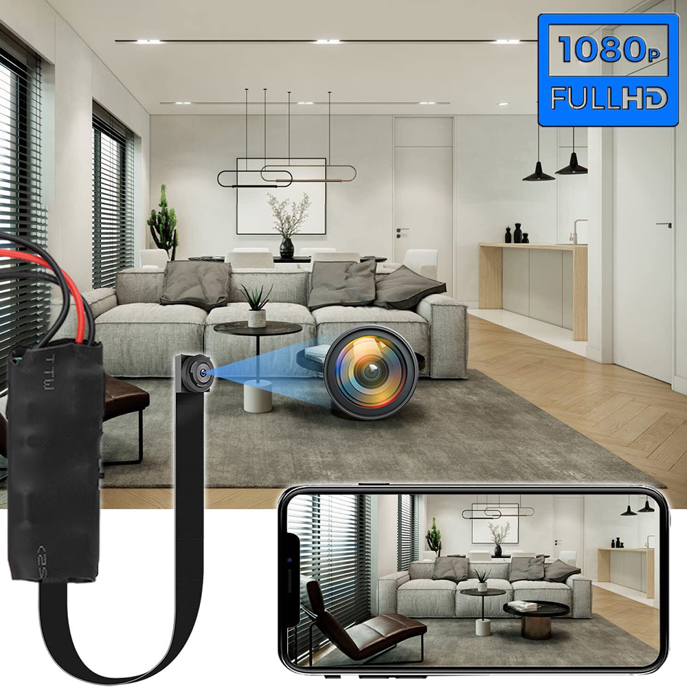 Mini DIY 1080P Camera with Remote Control, 2000mAh Battery, Motion Detection Recording, Supports up to 128GB Micro TF Card, Portable RF 433MHz Wireless Camera Module