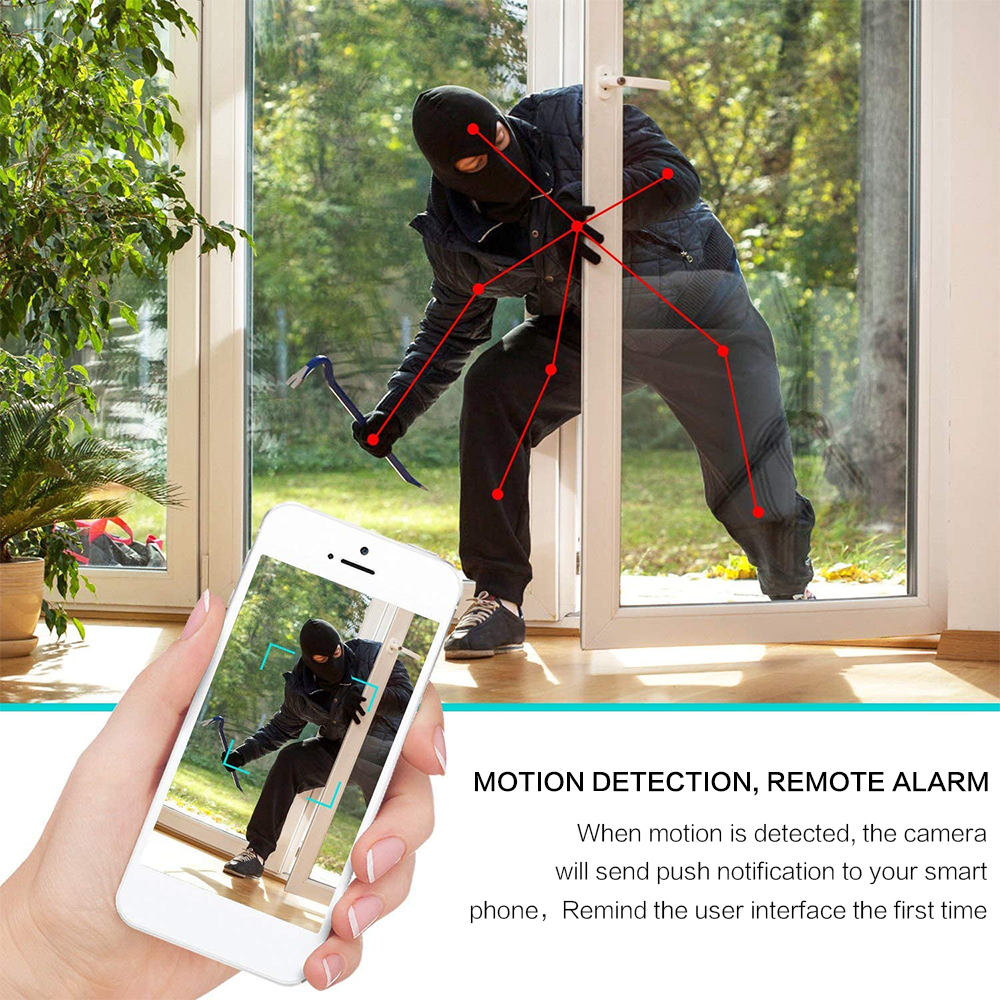 4K WiFi Security Camera with Motion Detection & Remote Alerts, Wireless Indoor Camera with App Control, Easy Installation, Supports 4K/2K/1080P Remote Viewing for iOS & Android